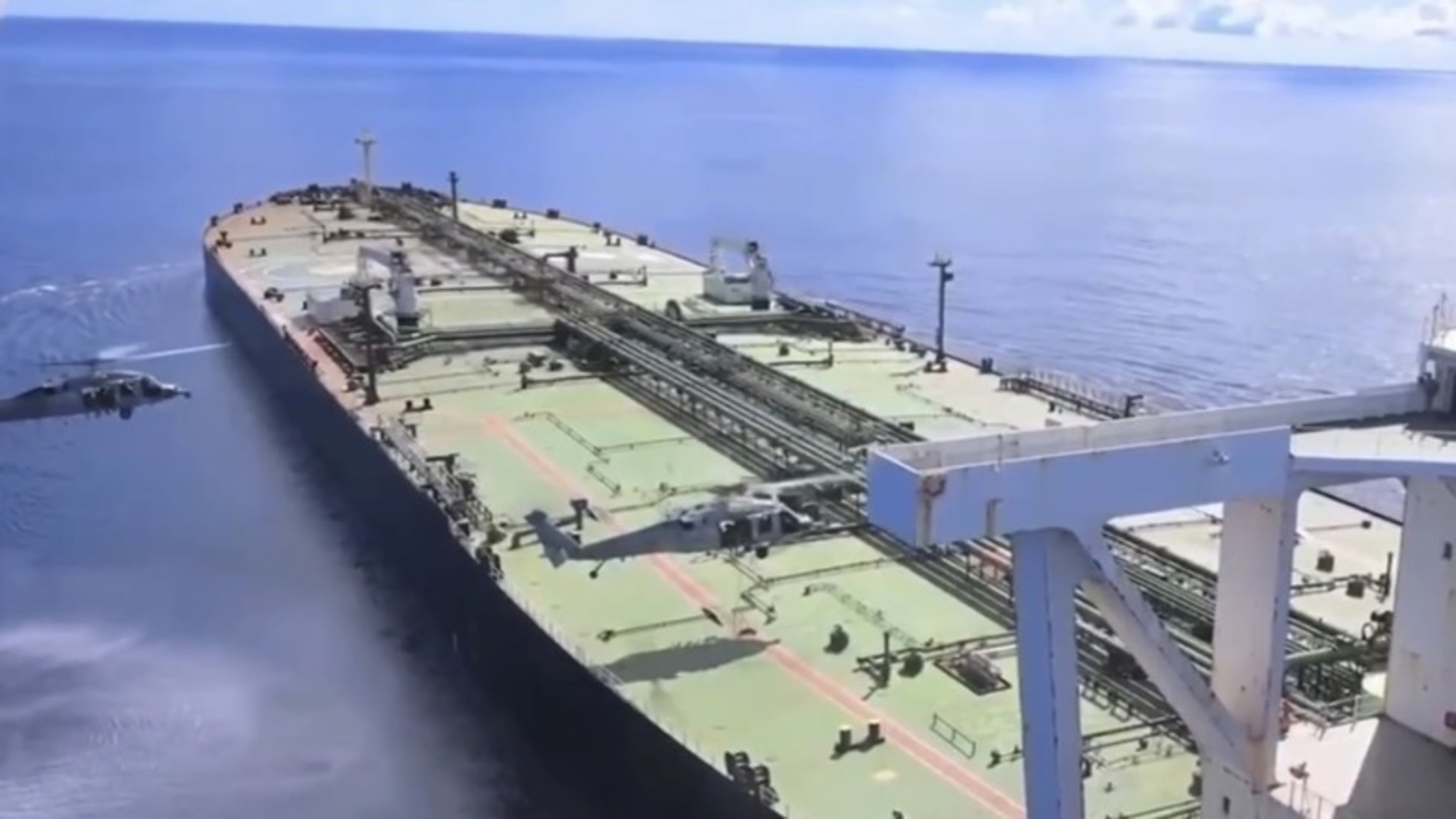 Dramatic footage shows moment Kinahan-linked Iranian supertanker is stormed by US special forces