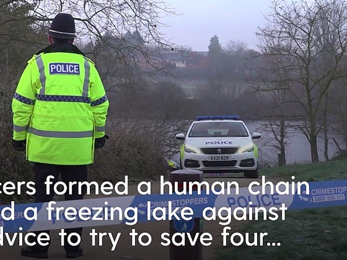 Police formed human chain to reach boys who fell into frozen lake ...