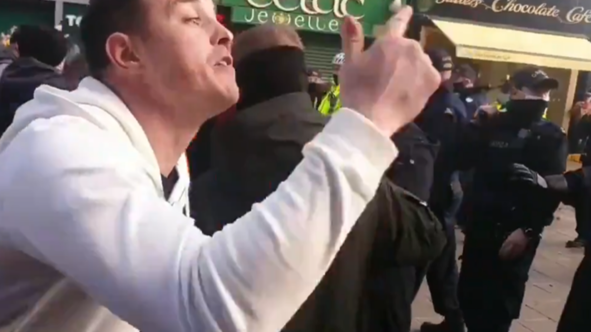 Jake Merriman: Photos that helped nail protestor who threw firework at ...