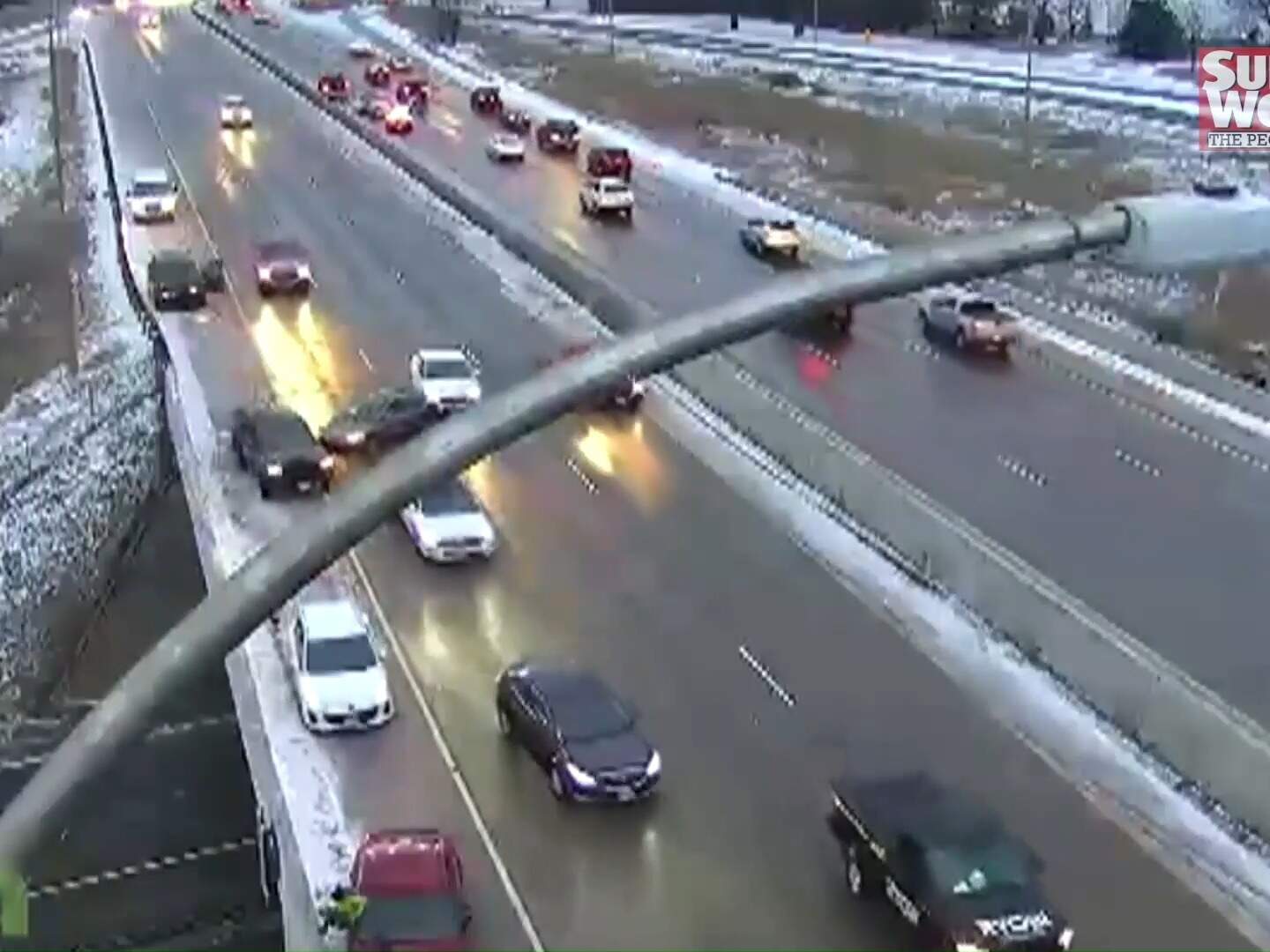 Chaos on highway as slippery road conditions cause multiple crashes ...