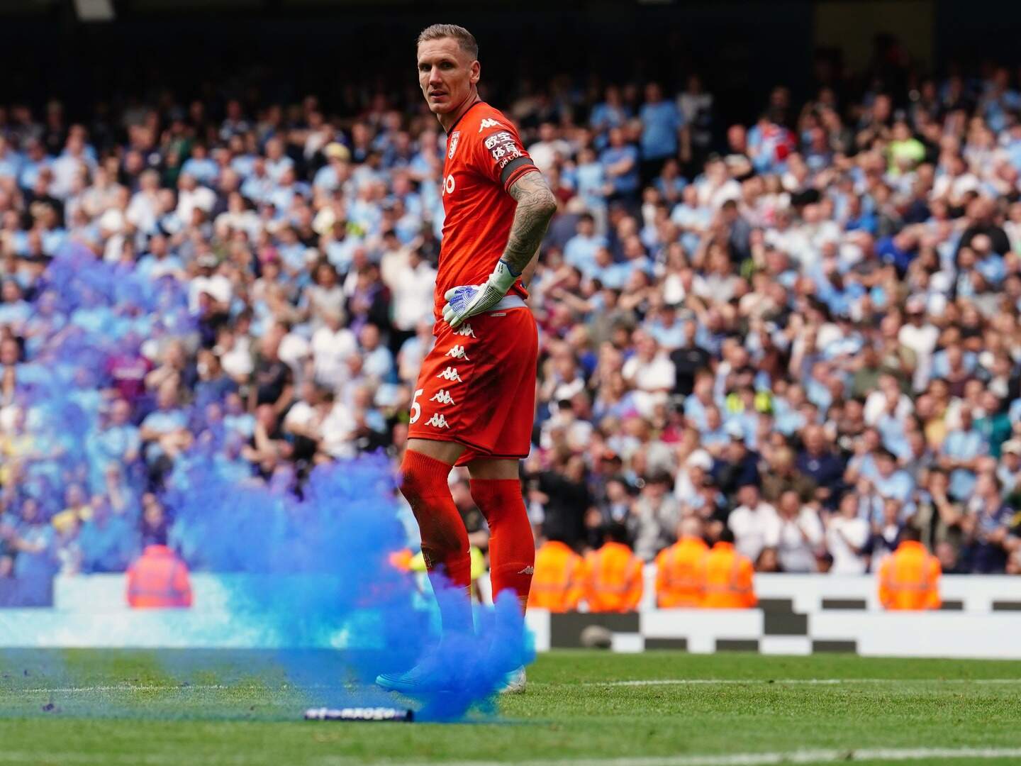 Man City pledge to ban fan after attack on Robin Olsen during pitch ...