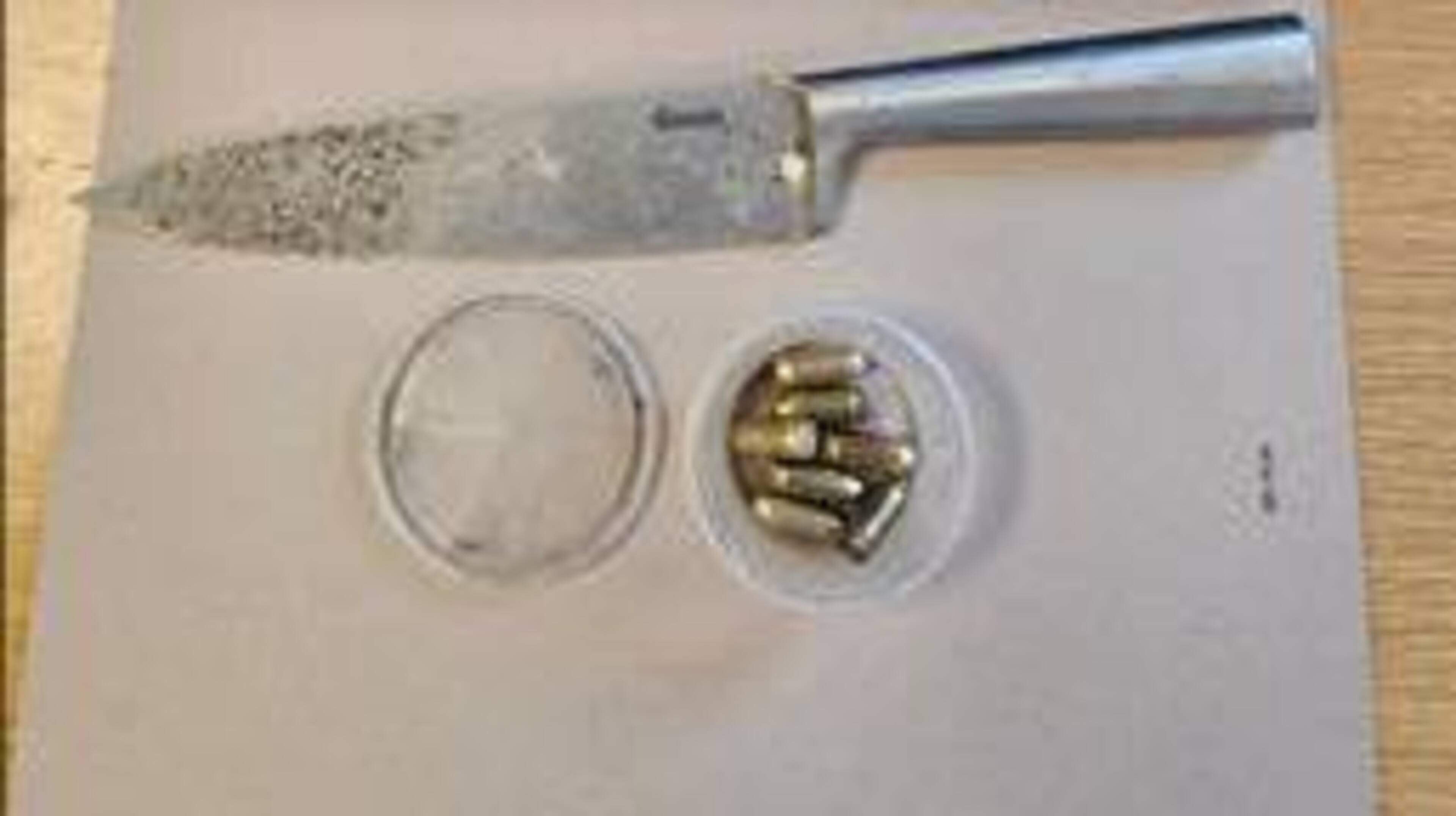9mm ammunition, knife and drugs recovered during Ballymun search