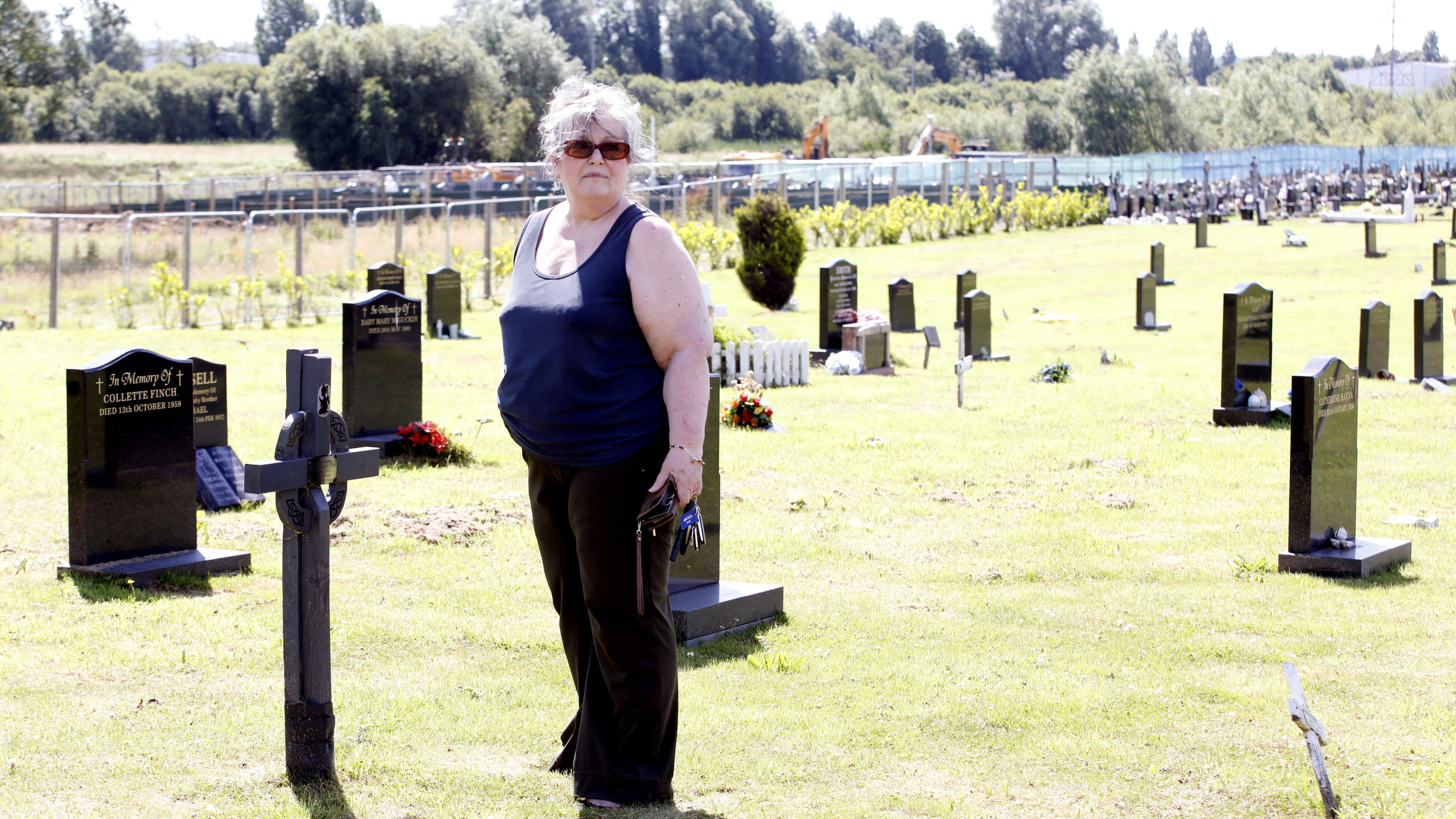 Forensic archaeologist Toni Maguire in Belfast’s Milltown Cemetery, where thousands of babies were buried in unmarked graves