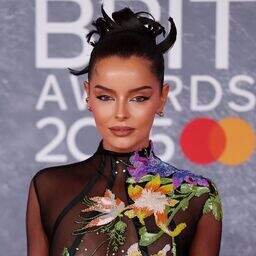 maura higgins sheer dress Braless Maura Higgins flashes her thong in sheer floral gown at 2025 BRITs  while risking awkward run-in with ex Pete Wicks as he arrives with her  rival Olivia Attwood