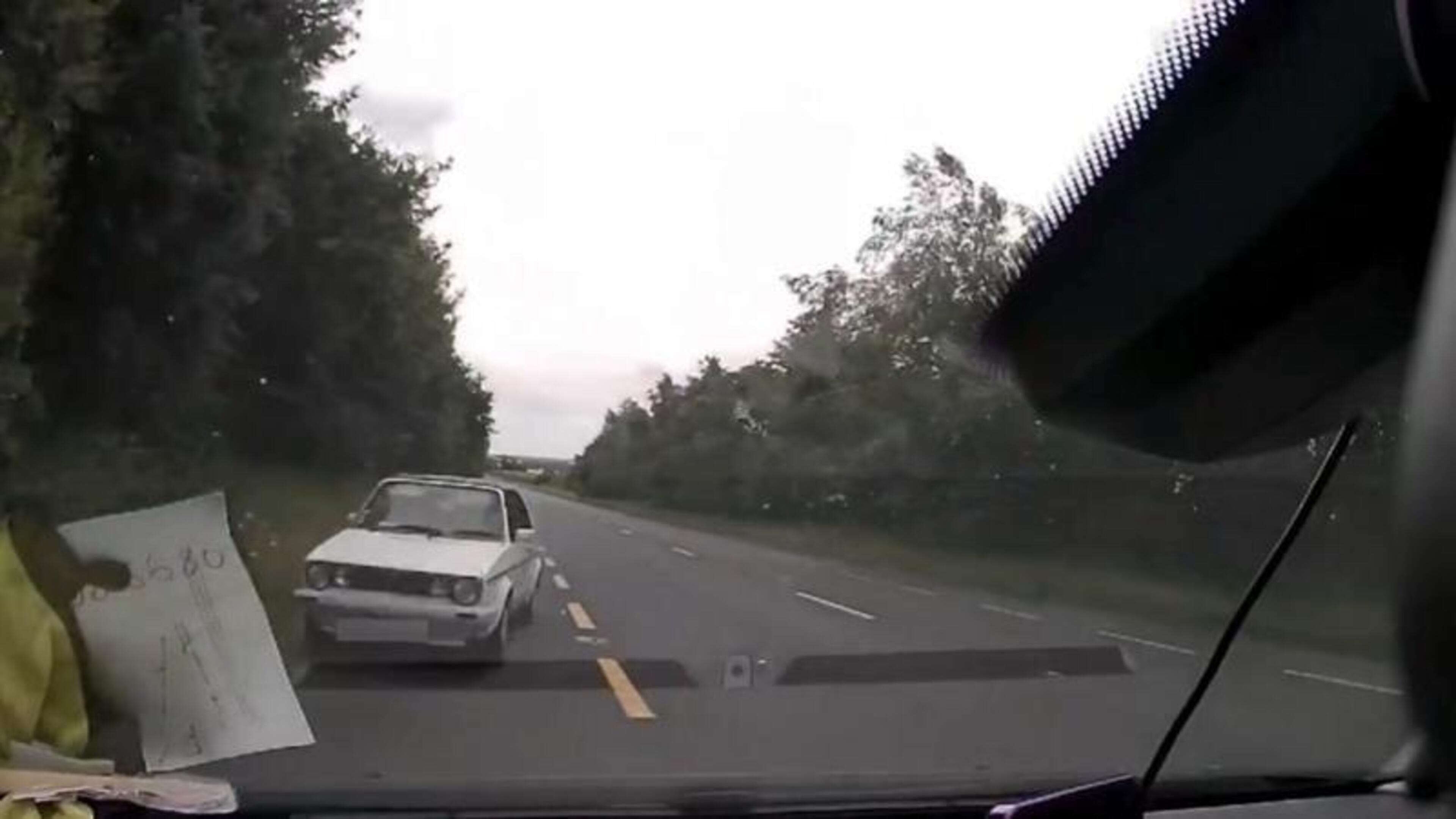 Dashcam footage shows how family cheated death and avoided head-on collision on main road