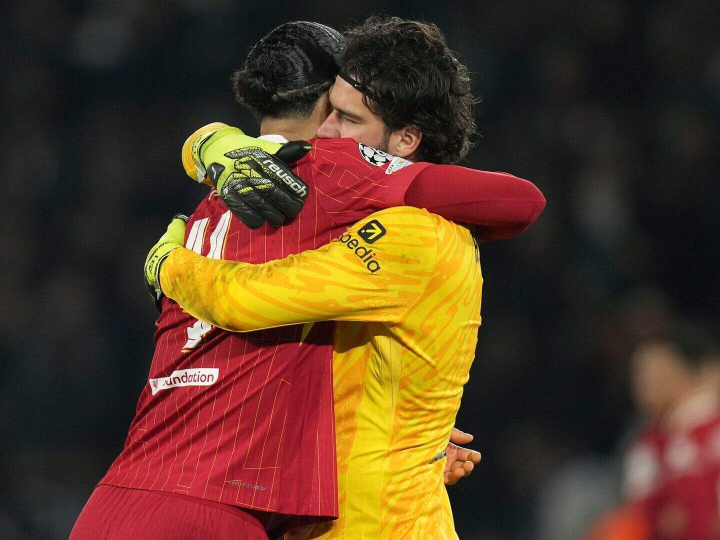 Alisson Becker gets the ultimate tribute from Liverpool’s Champions ...