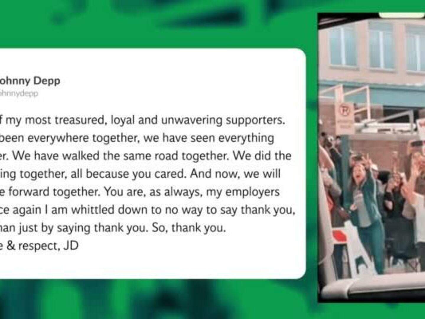 Johnny Depp takes to TikTok to thank fans for their support | Crime World