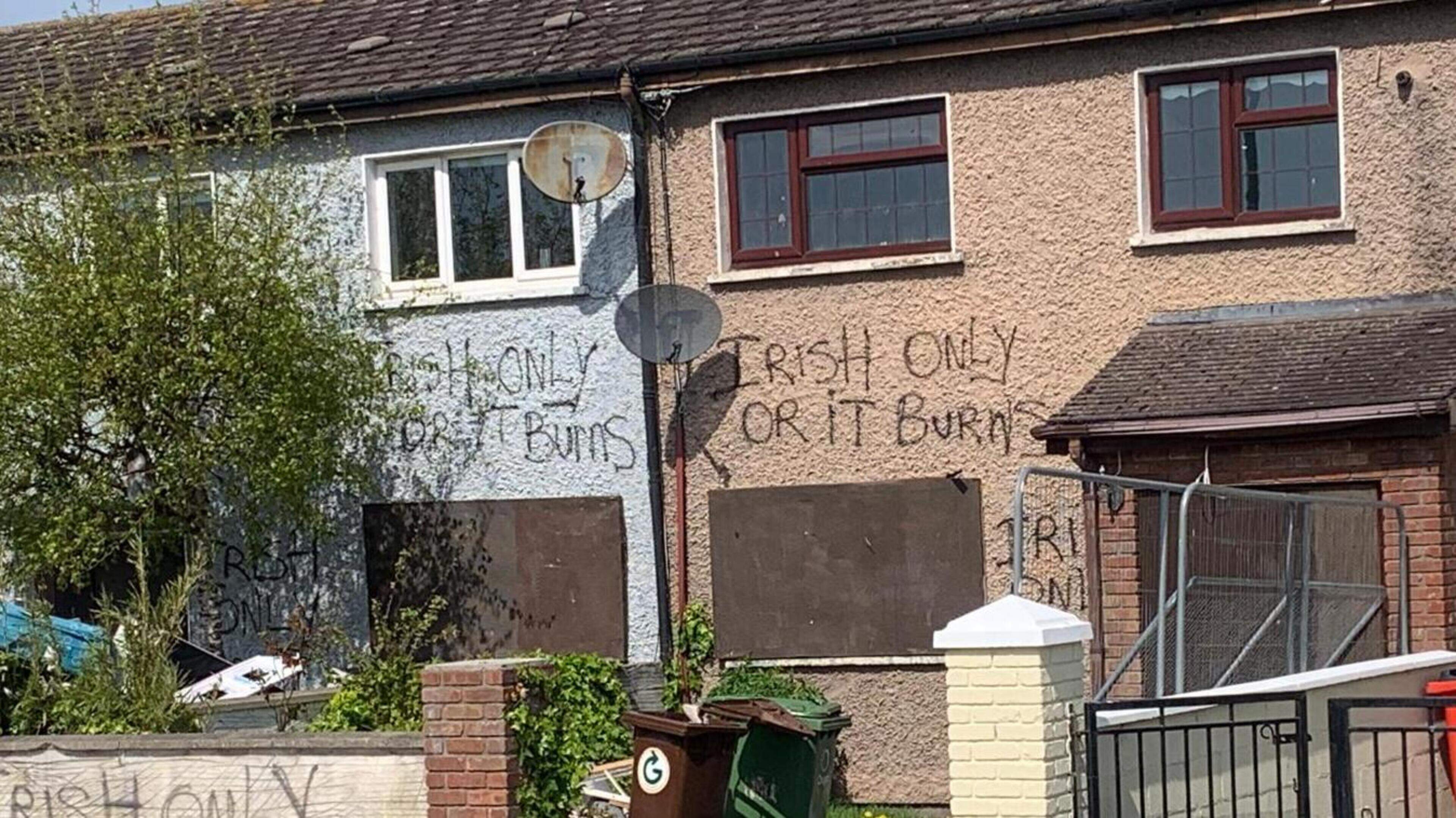 Cronies of ‘bungling but dangerous gangland criminal’ blamed for racist graffiti on empty homes 