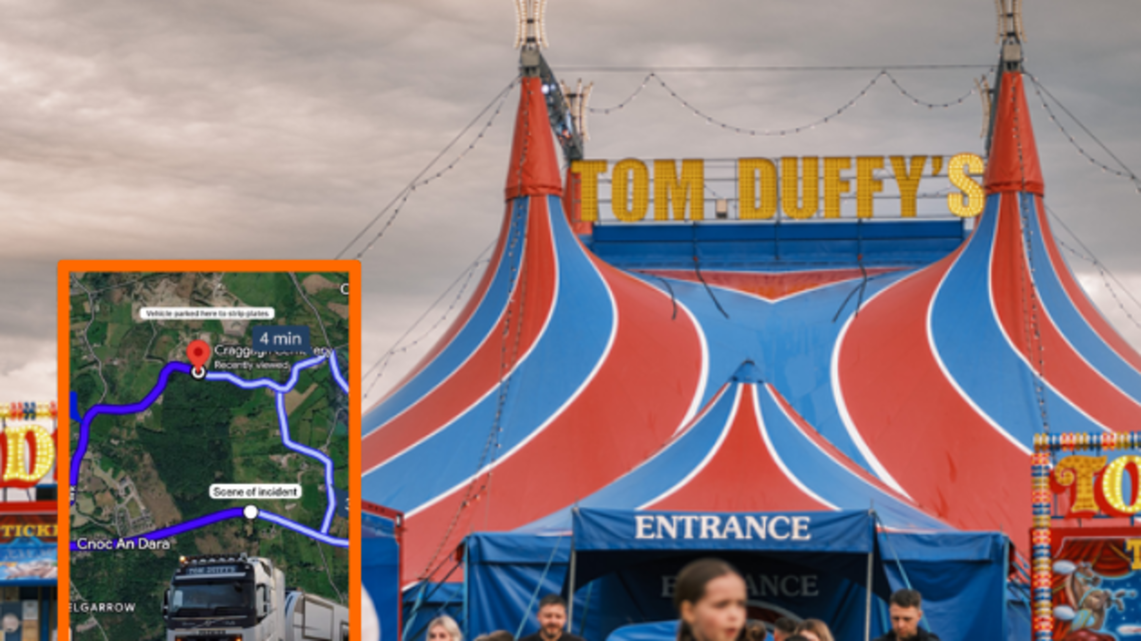 Duffy’s Circus appeal for witnesses after ‘aggressive’ driver crashes into their lorry