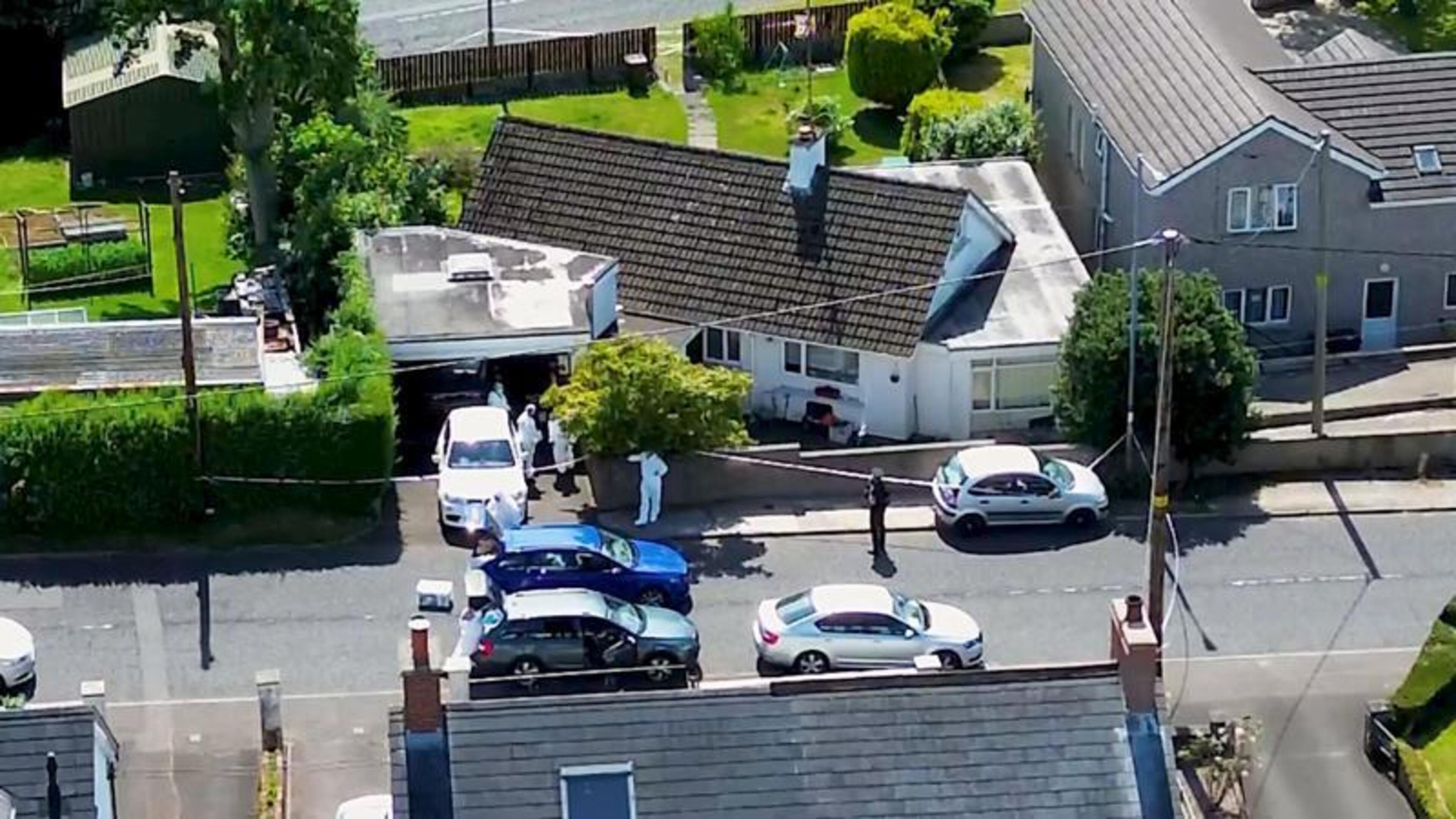 Three family members found dead in Co Antrim home as police ‘not seeking any further individuals’