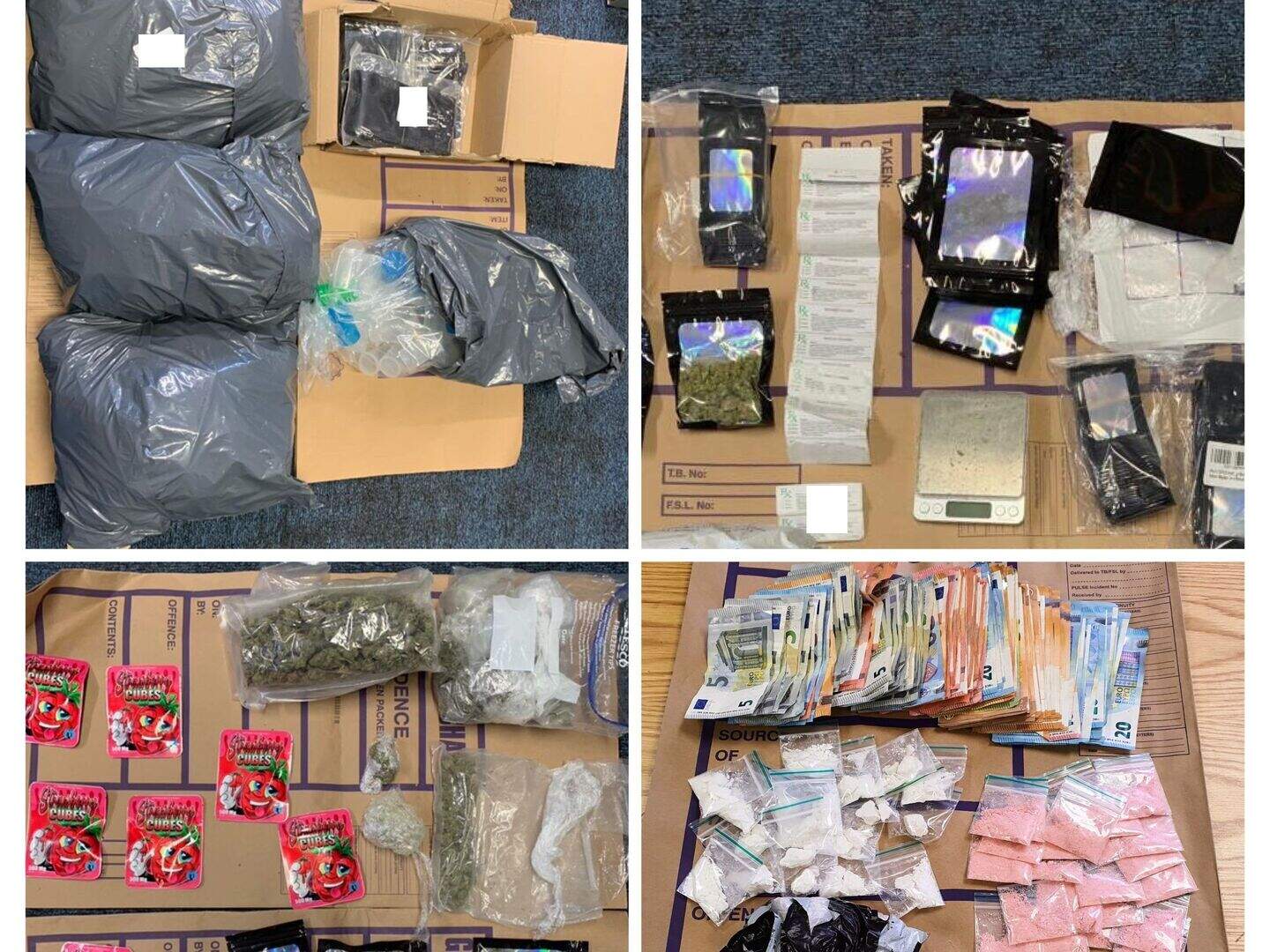 Two men (20s) arrested after coke, cannabis, amphetamine and cash ...