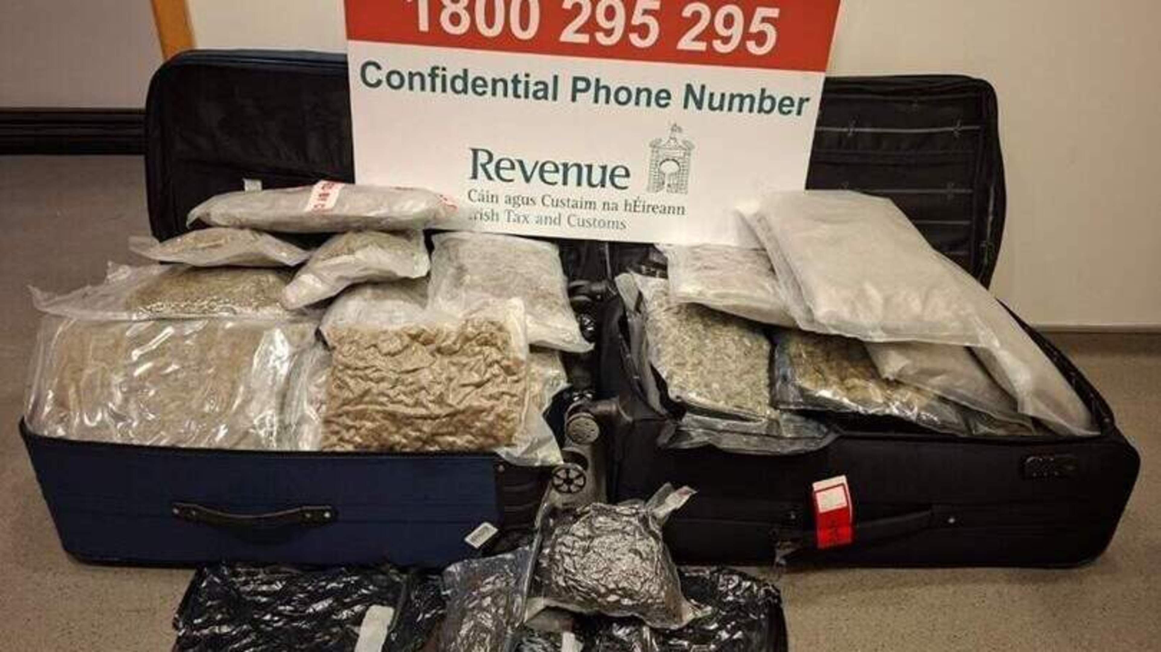 Crystal meth and herbal cannabis worth almost €1m seized at Dublin Airport
