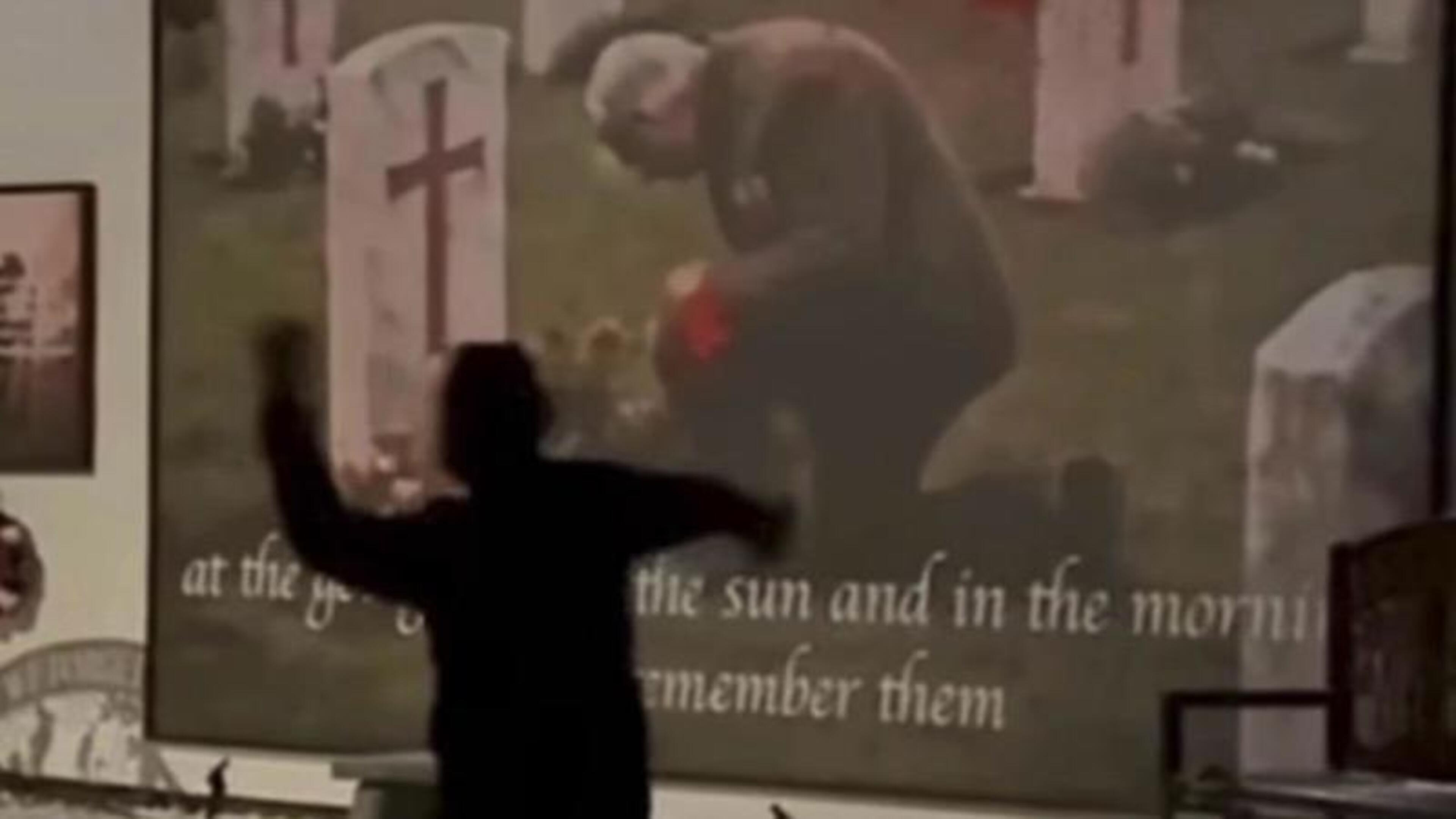 Republican group deface ‘racist’ AI anti-immigration mural in paint-bomb attack