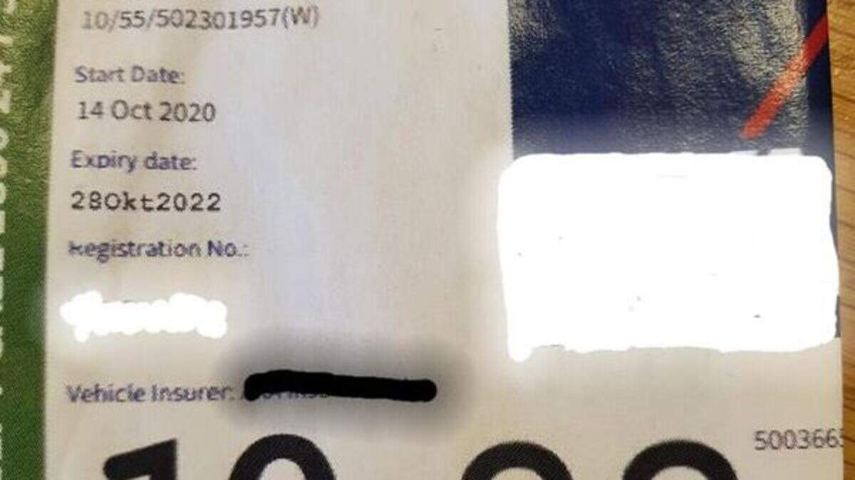 Driver caught by gardai with bogus insurance disc showing two years ...