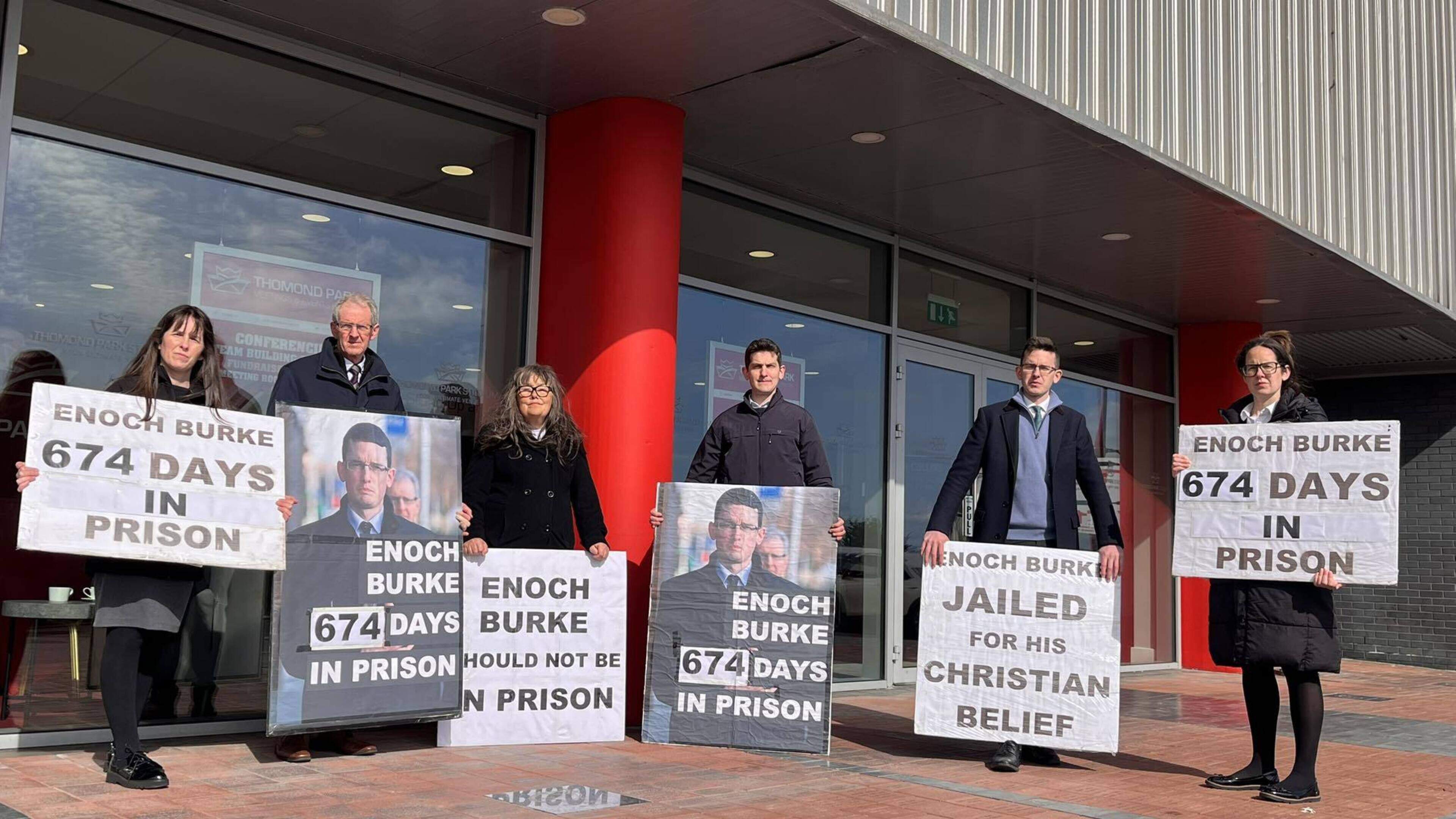 Burke clan descend on National Convention for Education to protest Enoch's jailing