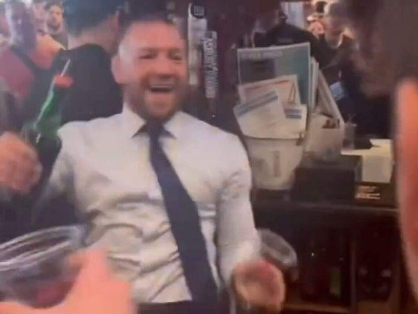 Video shows Conor McGregor pouring drinks and partying with fans in US ...