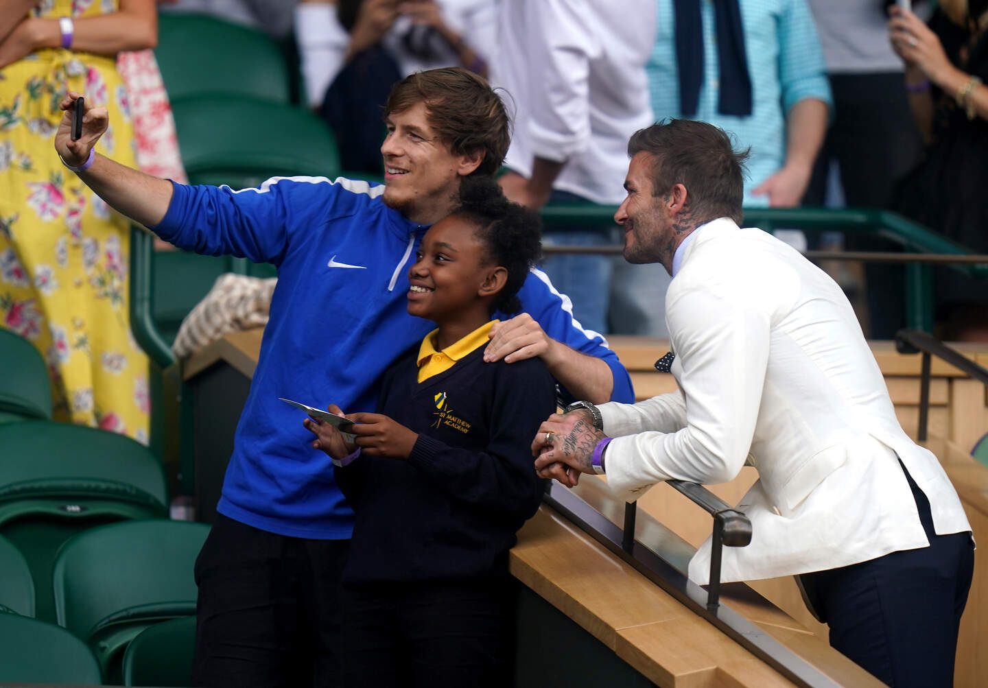 David Beckham at centre court on day 11 of Wimbledon | Crime World