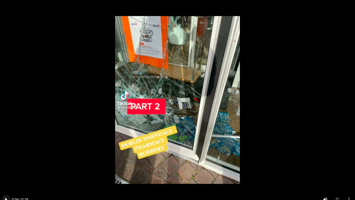 Video shows man trapped between doors of Dublin pharmacy after alleged ...