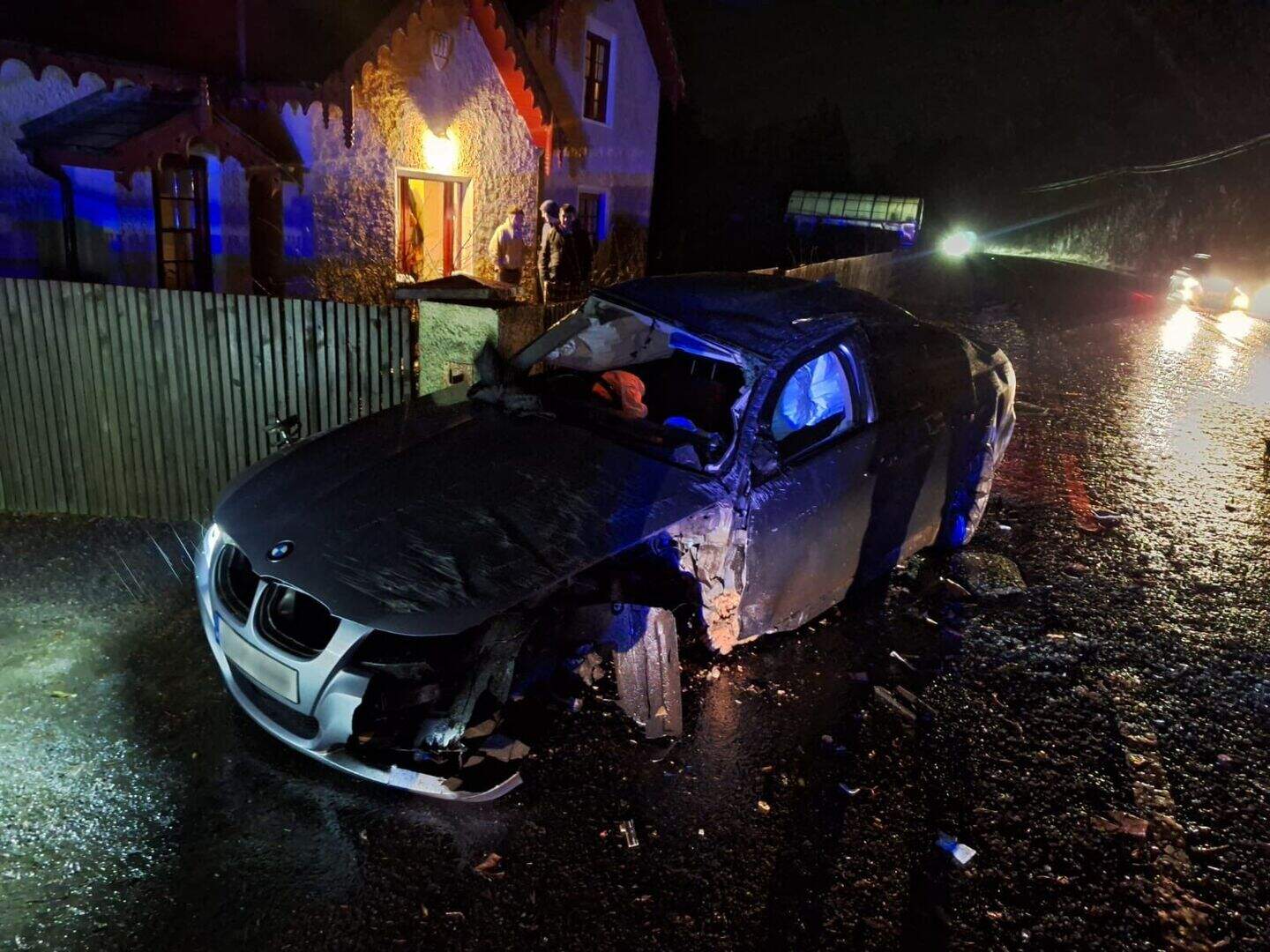 Gardai share shocking photo after drunk driver hits wall and tree in ...