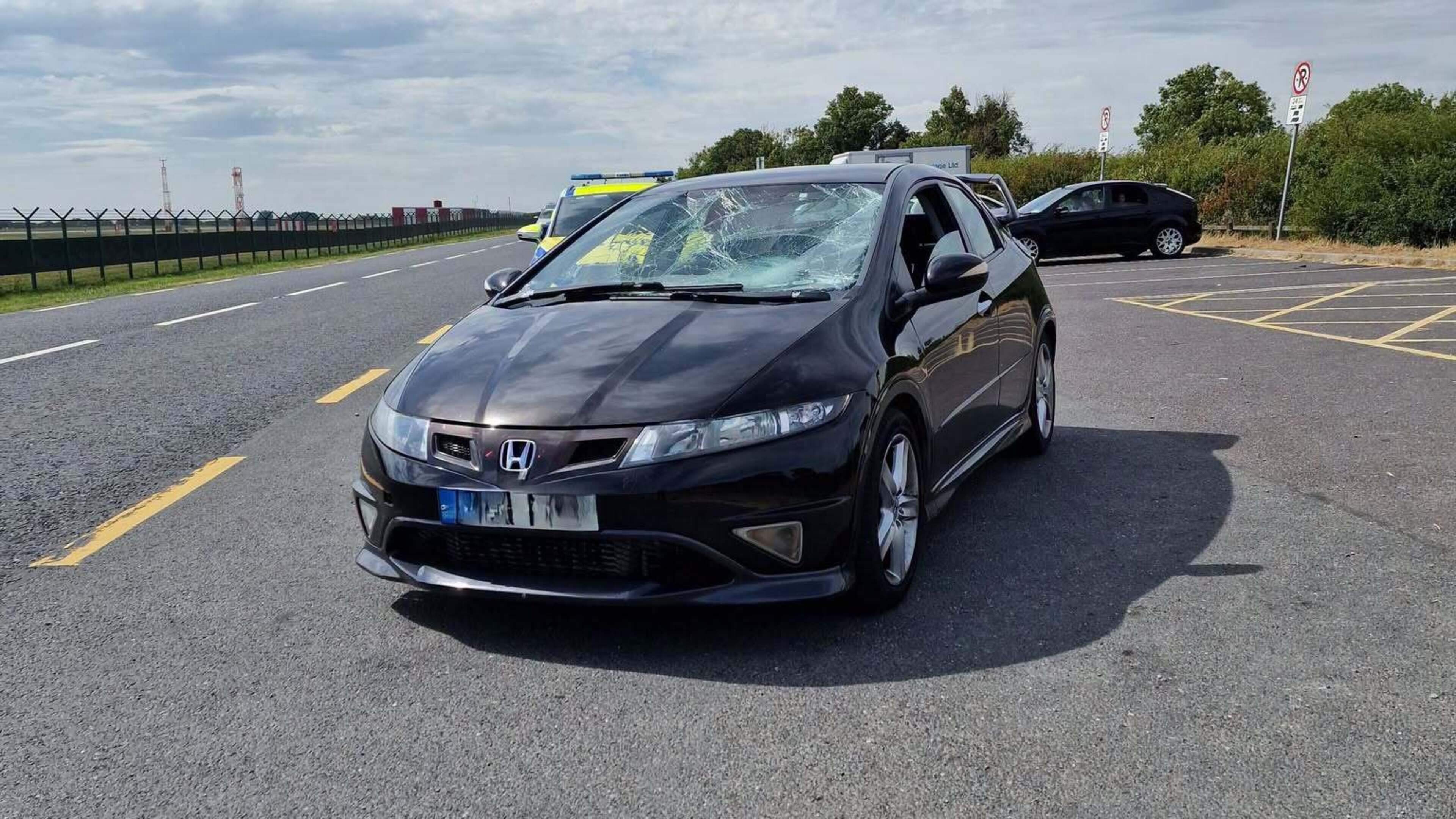Motorist claims bird shattered his windscreen after being stopped by gardai