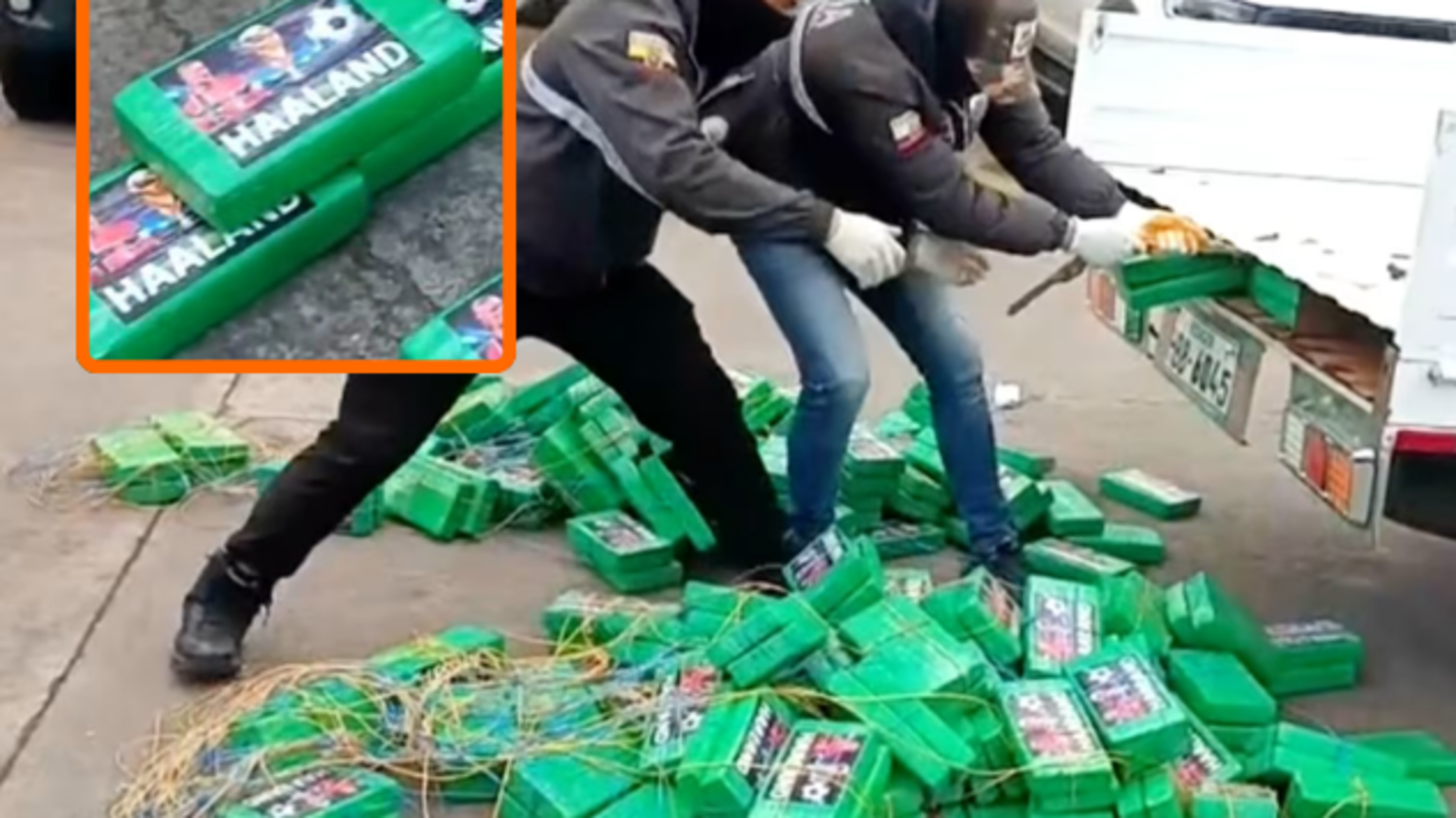 Cops seize 469 kilos of cocaine stamped with face of football star Erling Haaland