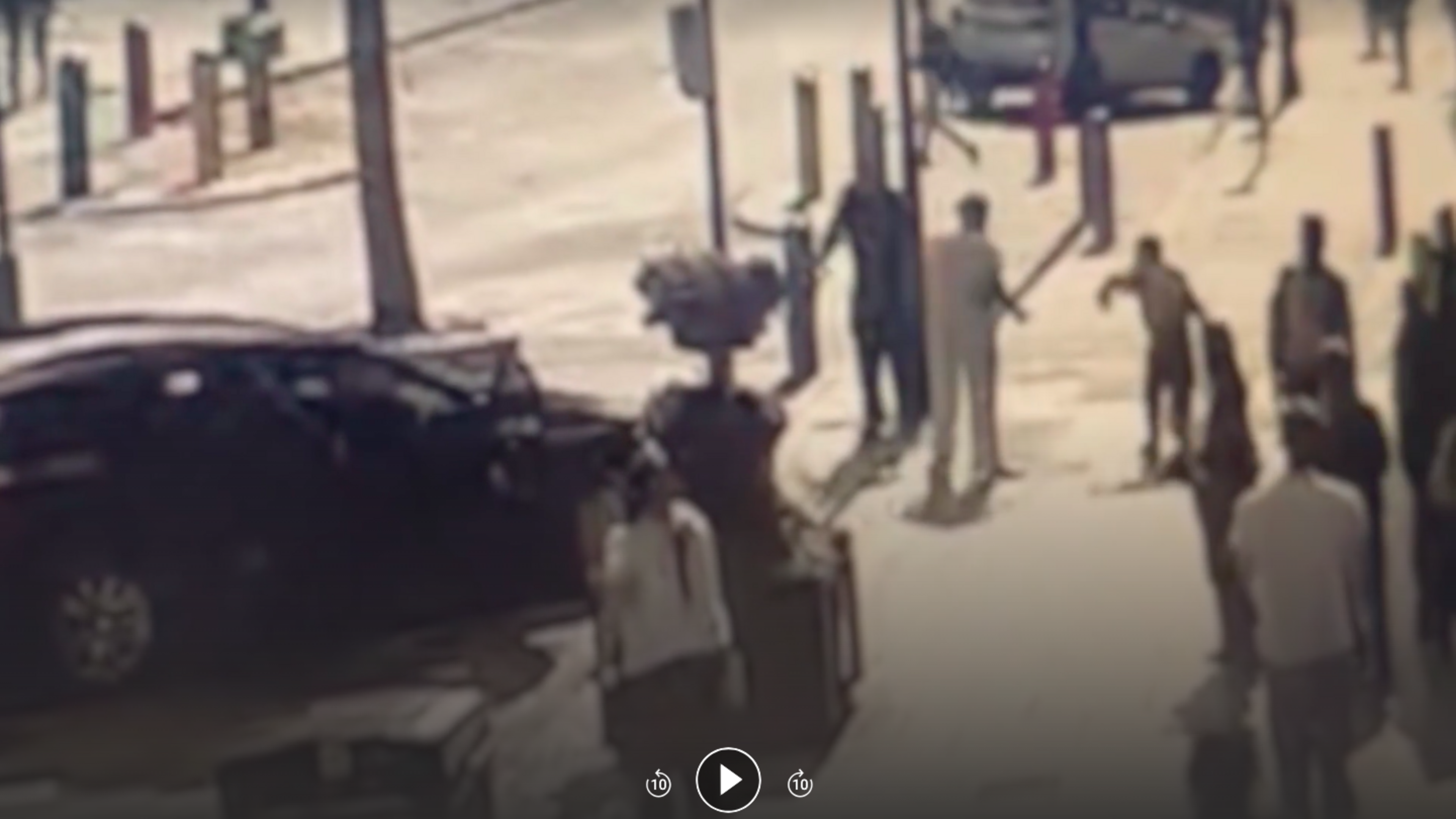 Video shows bizarre brawl on troubled Talbot Street as group arrive in car and start fighting