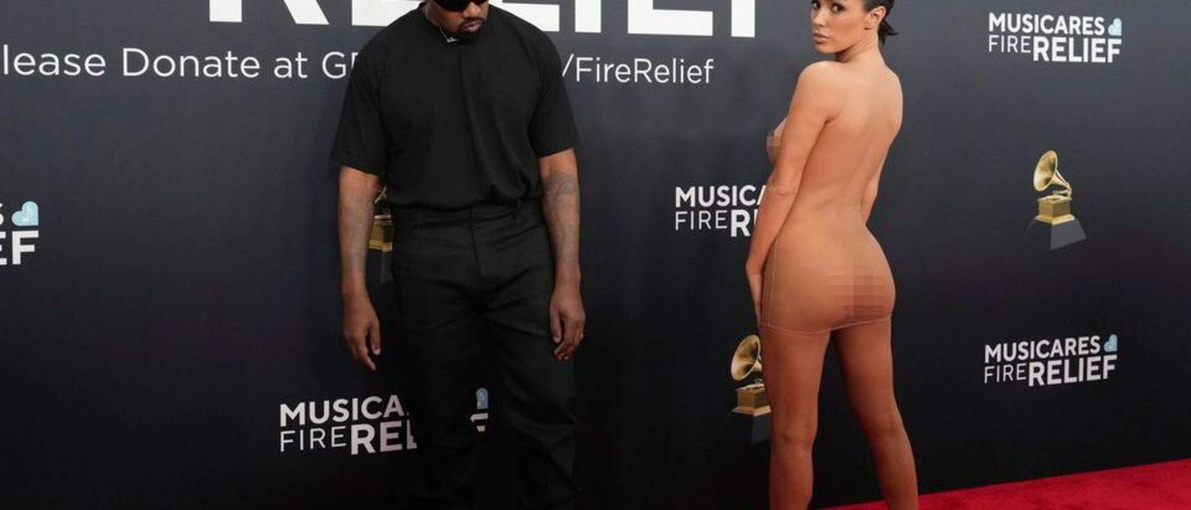 Grammy Awards 2025: Kanye West's wife Bianca Censori shocks in nude dress |  Crime World