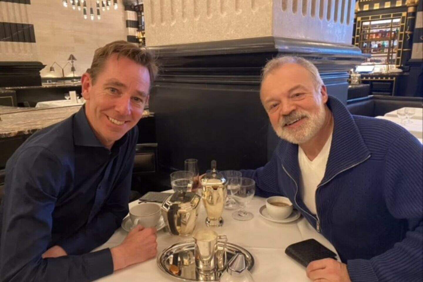 Ryan Tubridy enjoys pizza with Terry Wogan’s son Mark in London | Crime ...