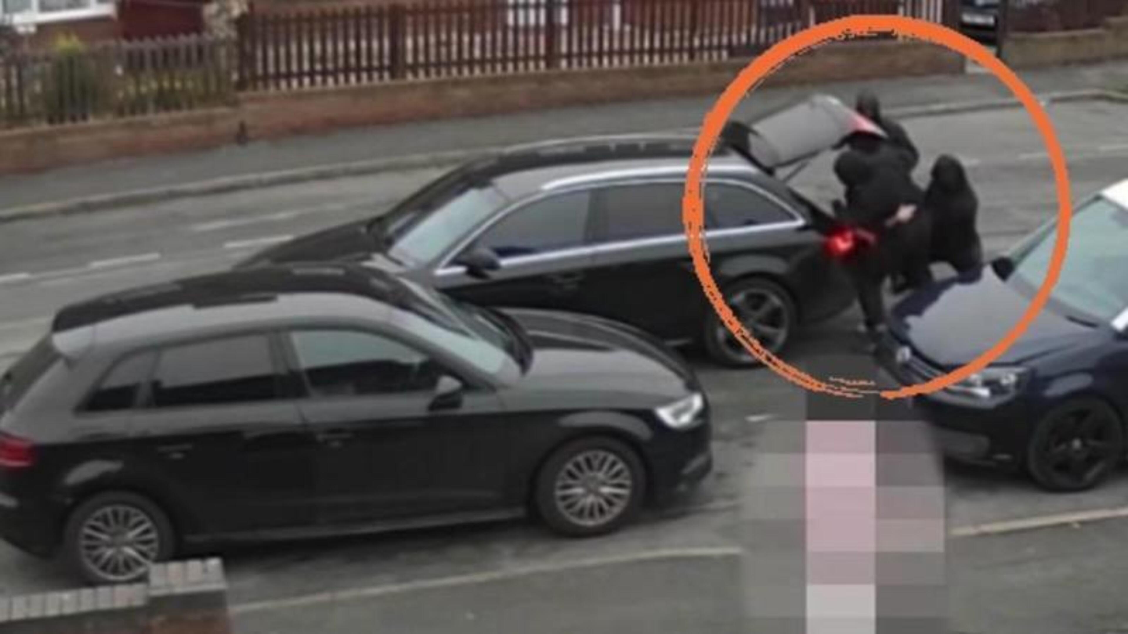 Shocking CCTV shows masked gang kidnap man before he was tortured in horror attack