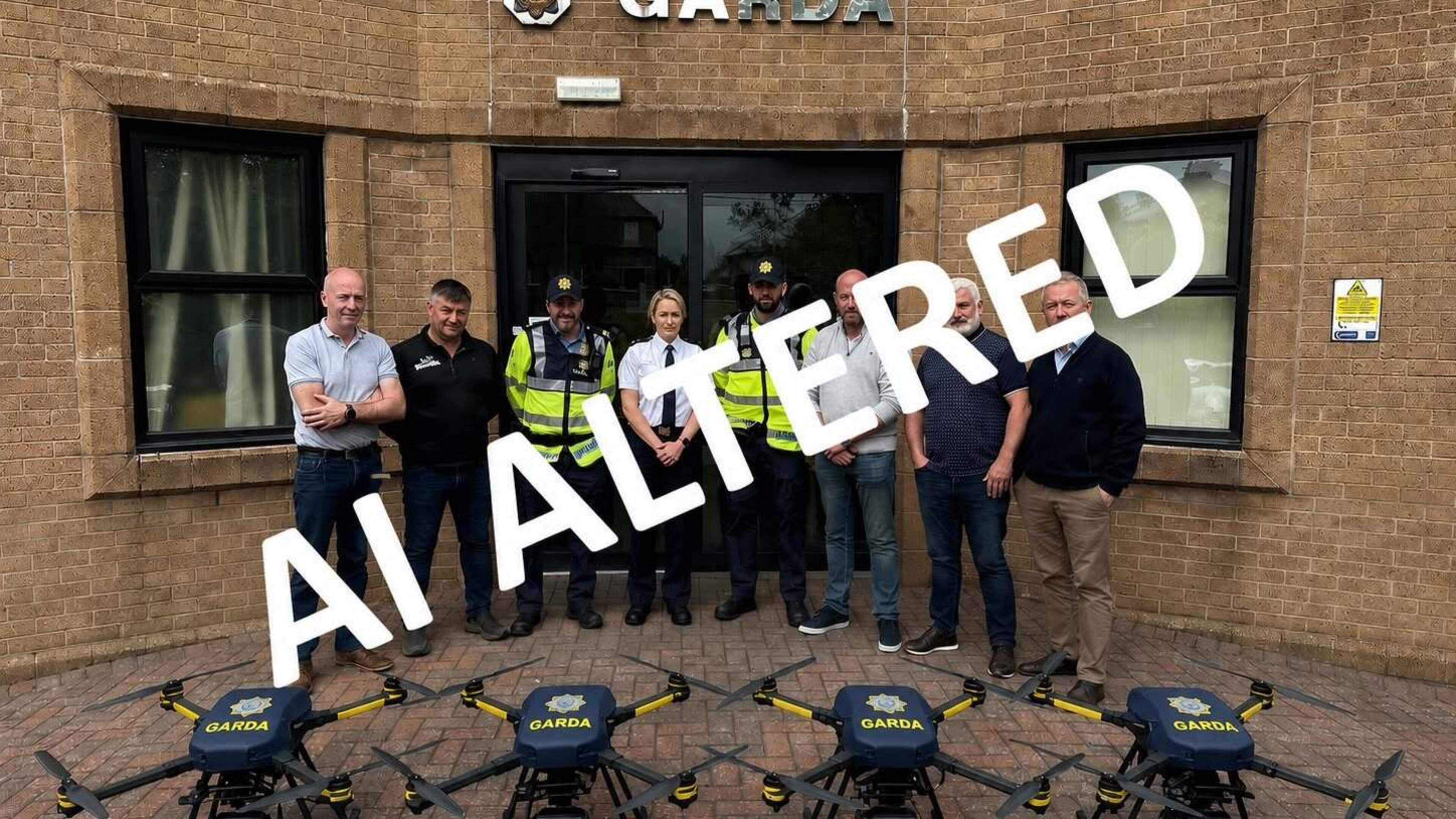 Gardai say image depicting them posing with drones for policing Donegal Rally is fake AI