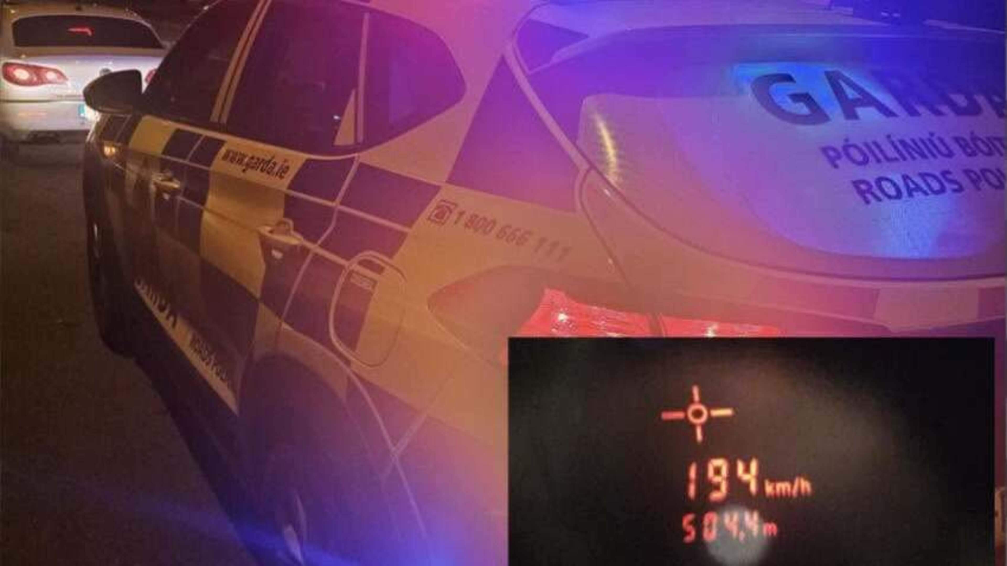 Gardai clock driver speeding at jaw-dropping 194kmh while overtaking other vehicles on the M50