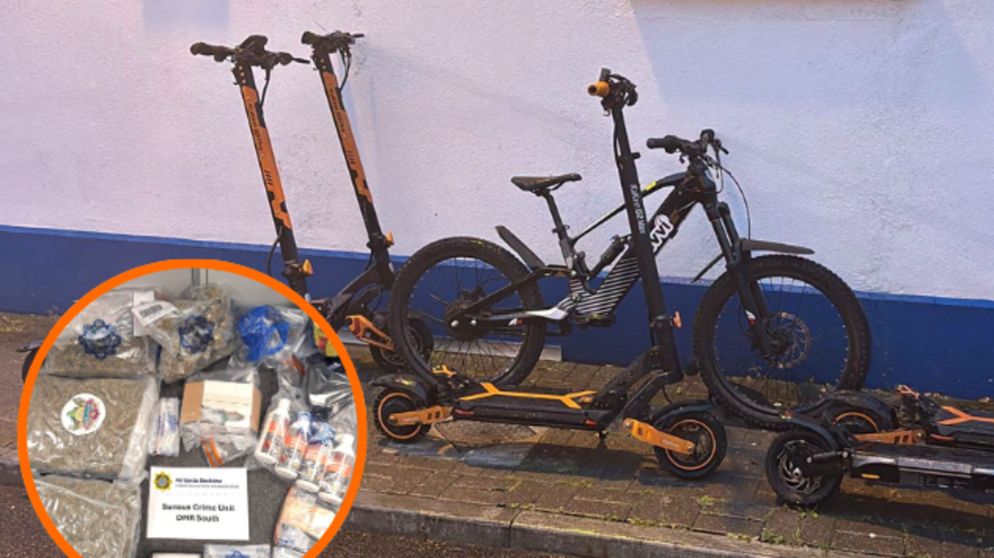 E-scooters and €70k of drugs seized in Tallaght as gardaí step up crackdown
