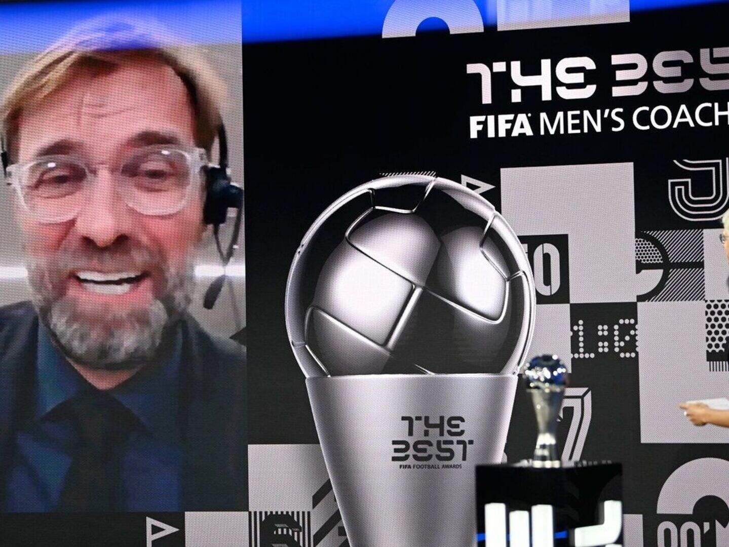 WATCH: Jurgen Klopp's shock as he is named best coach in the world for ...