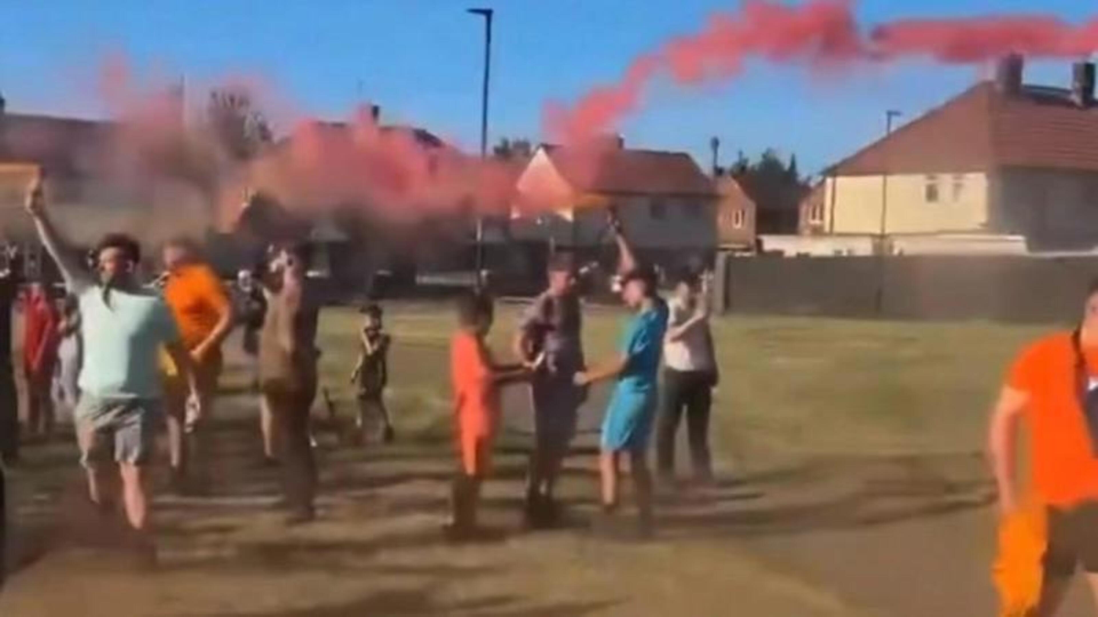 Fury as masked youths set off flares in tribute to joyrider who killed two cops