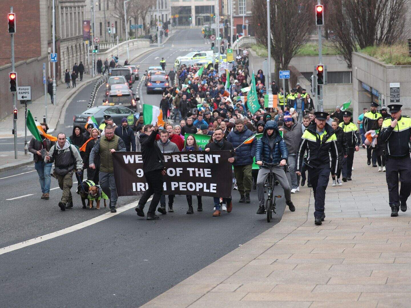 Hundreds march through Dublin city centre in protest against asylum ...