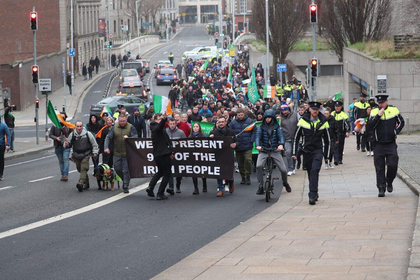 Hundreds march through Dublin city centre in protest against asylum ...