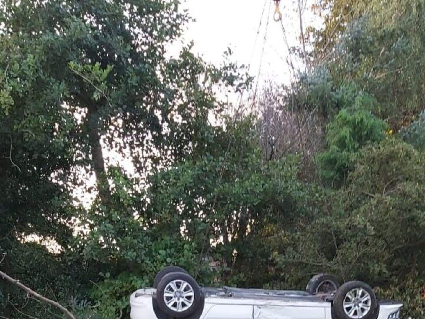 Dublin driver has lucky escape after car flipped over stream and got ...