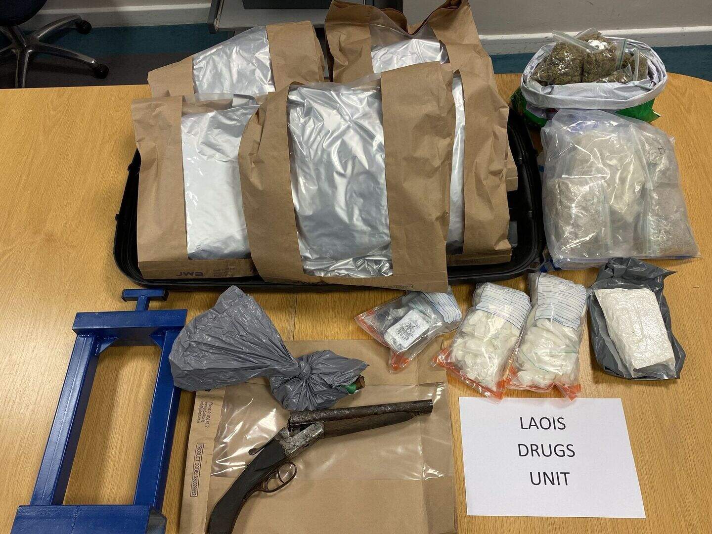 Man (40s) arrested after sawn-off shotgun and drugs worth €285k seized ...