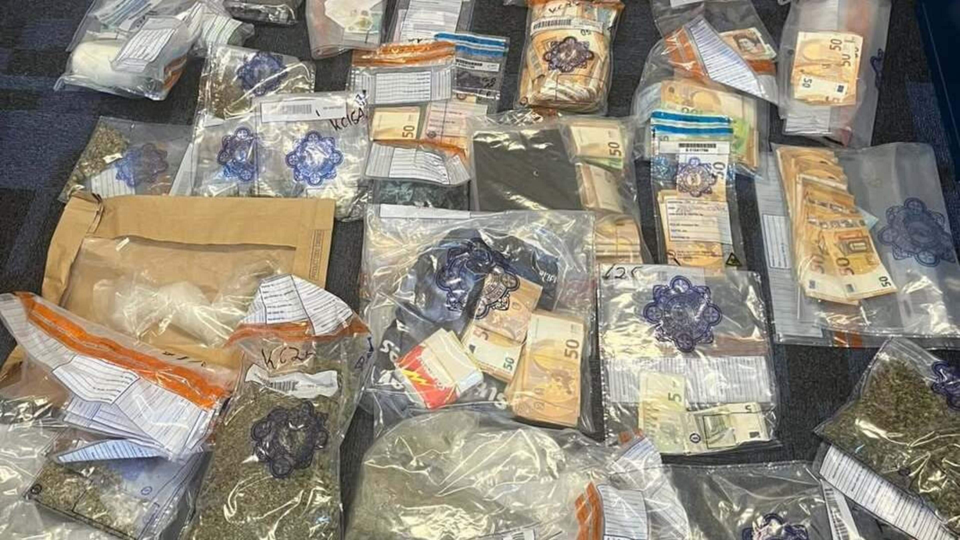 Gardaí arrest man after €173k in cash and €73k of drugs seized in major raid