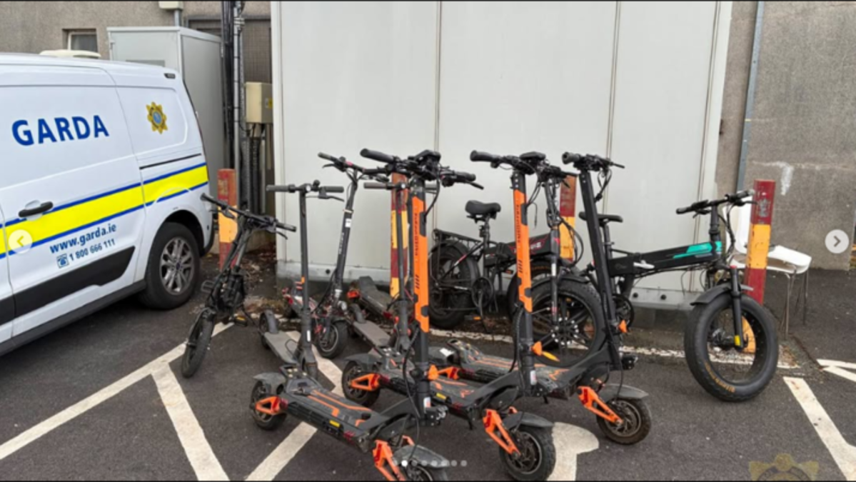 Sawn-off shotgun and €80k worth of drugs seized as gardaí recover 38 e-scooters in major operation