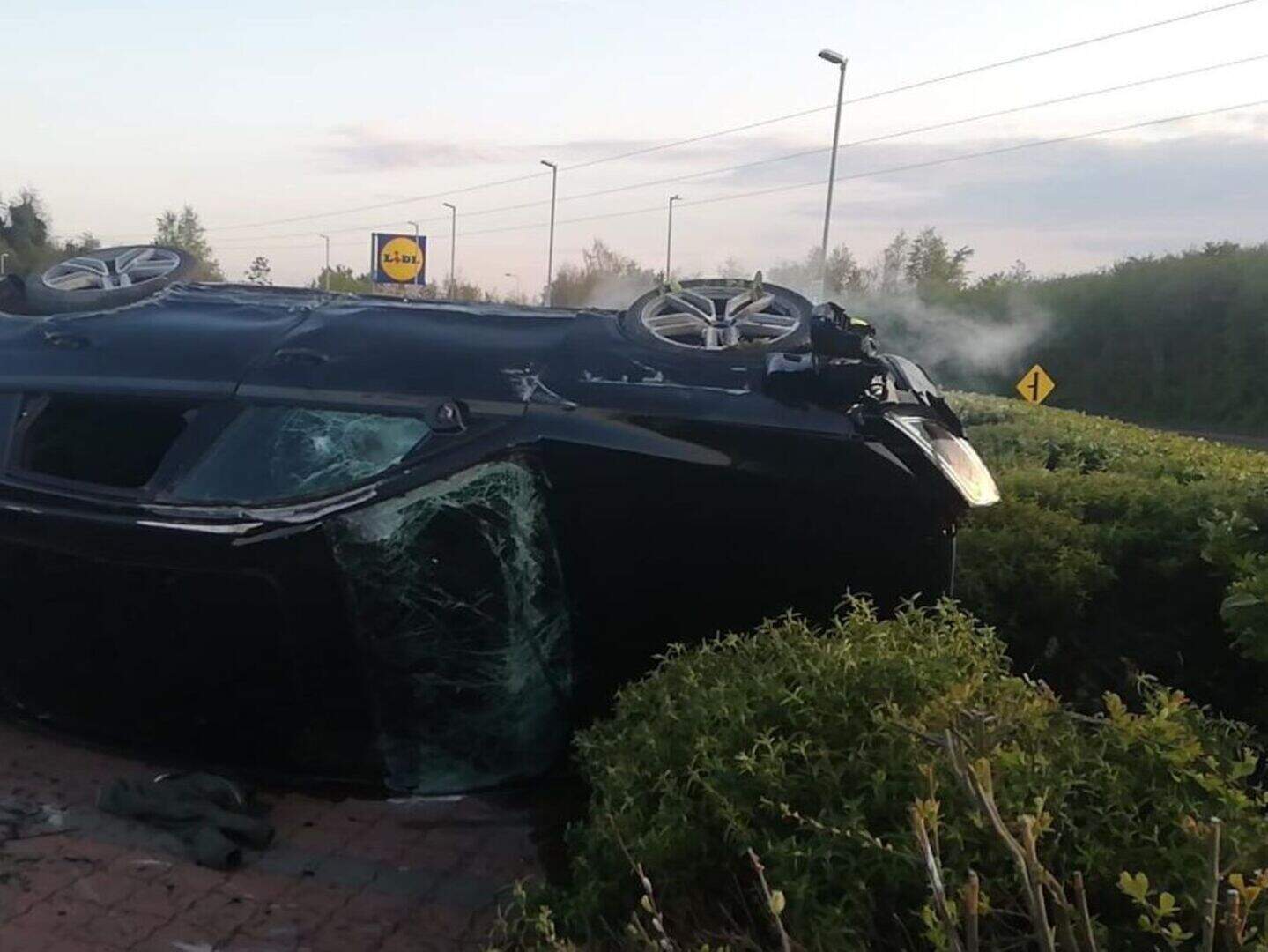 Dad and son among five men charged after stolen car crashed during high ...