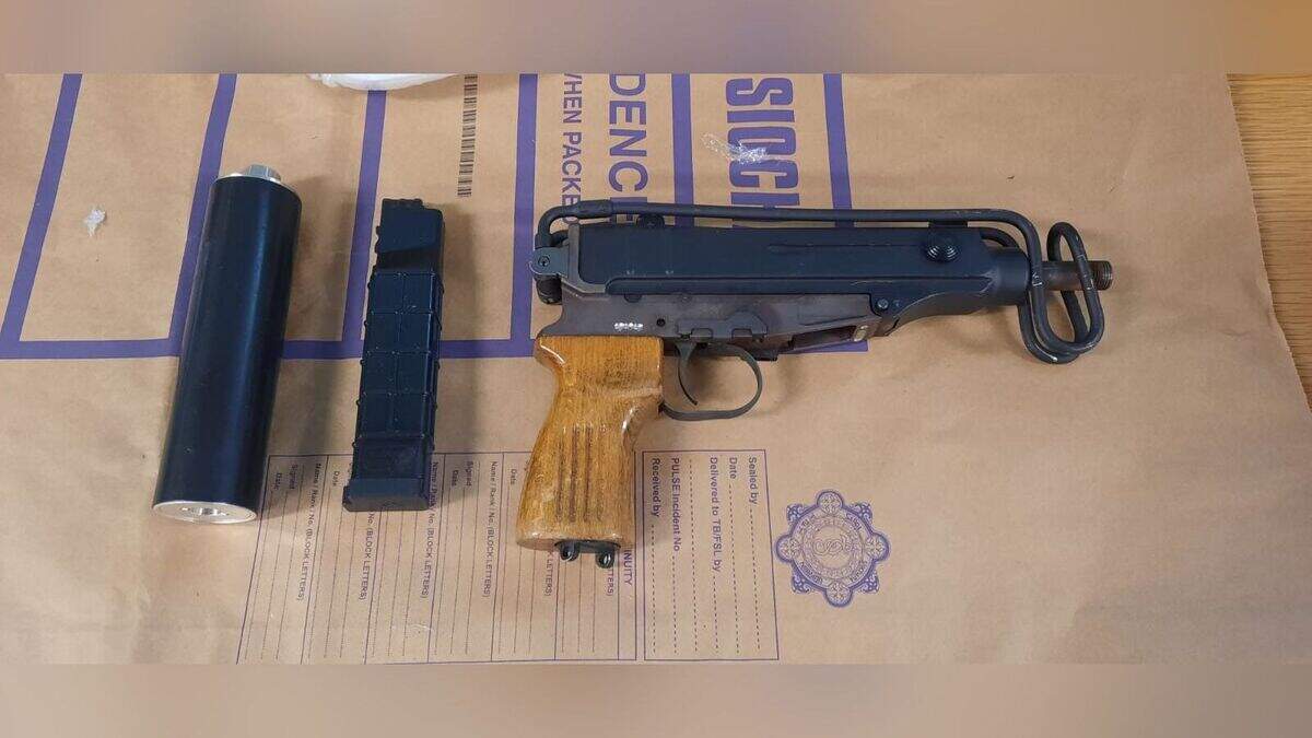 Submachine gun with silencer and ammo seized in Finglas, Dublin ...