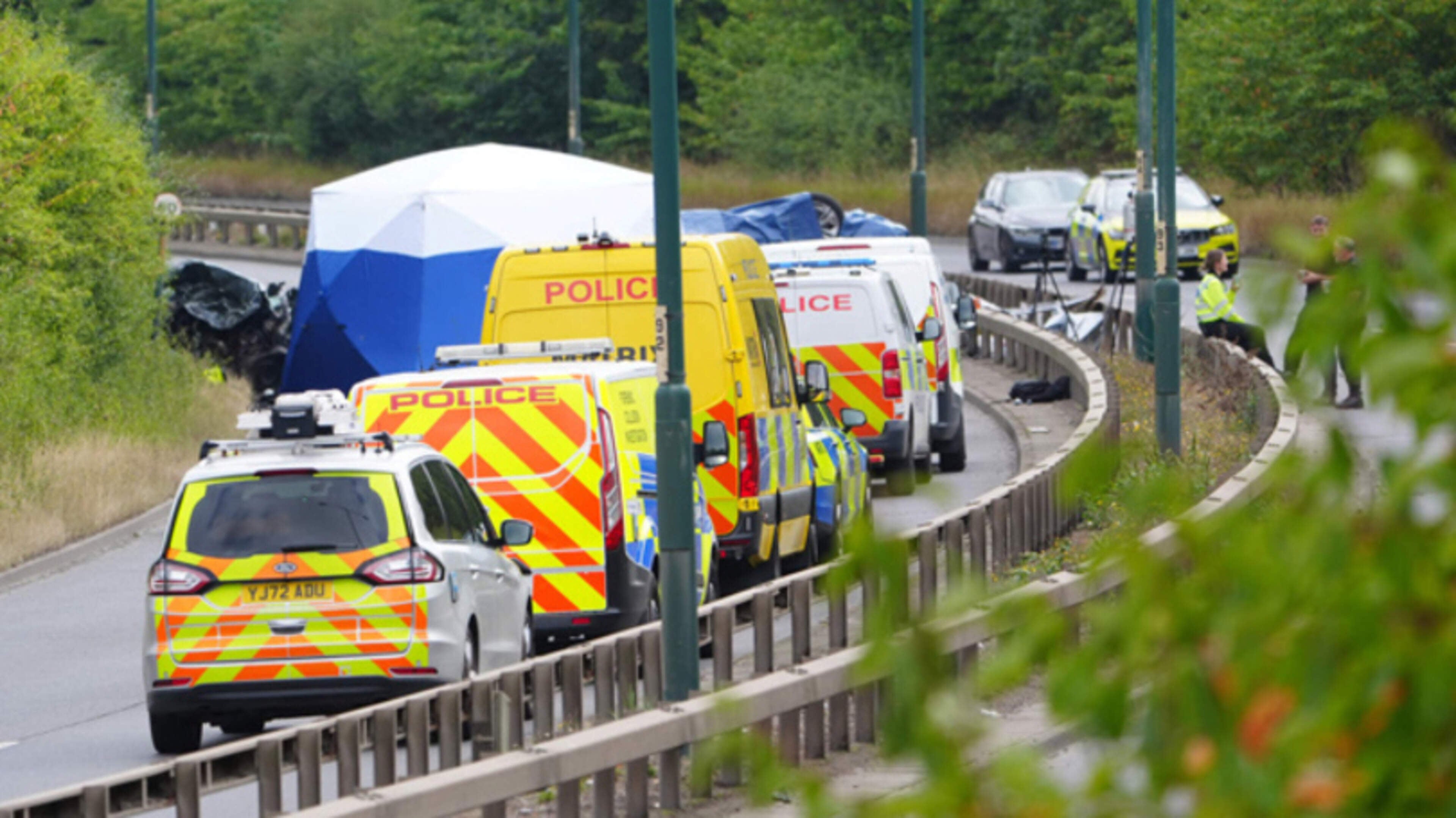 Tributes paid to two ‘brave’ police officers killed in wrong-way motorway crash