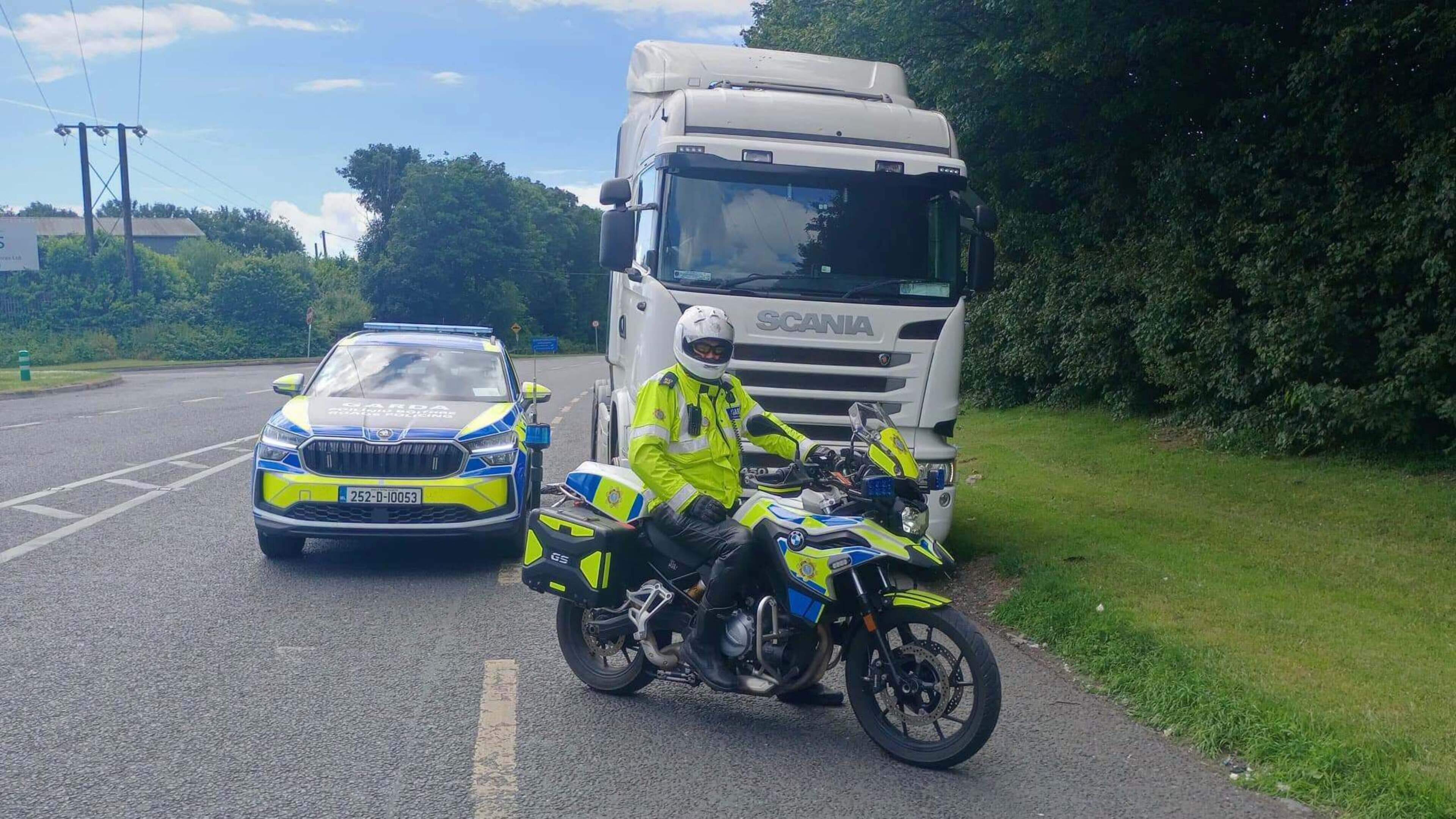 Gardai use ‘undercover’ HGV to catch out dodgy drivers and return dog to its owner