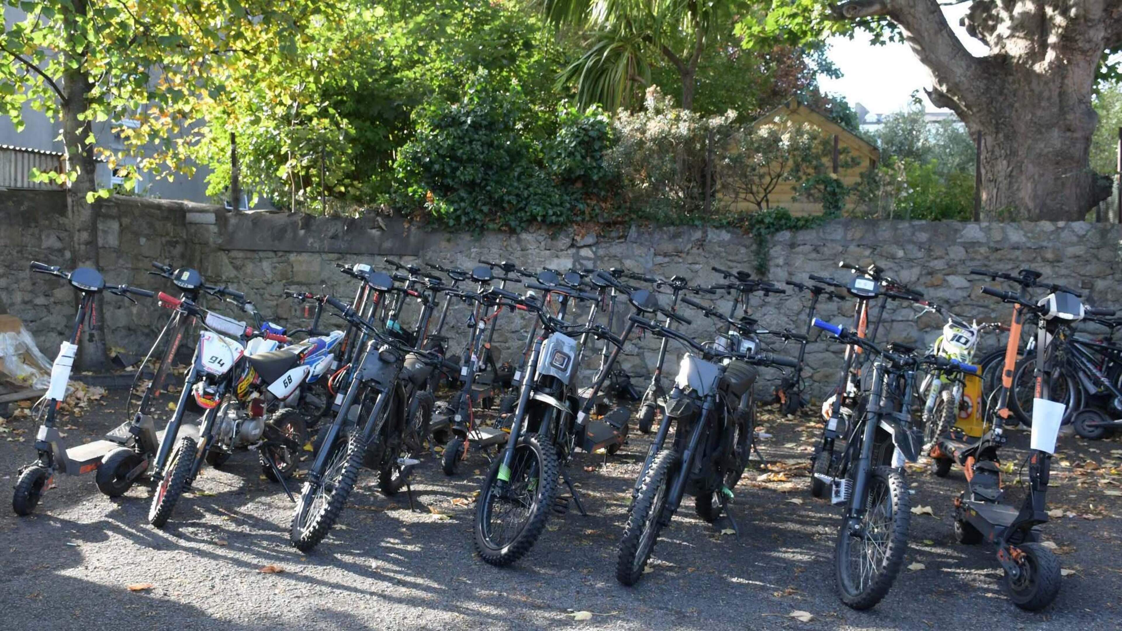 Gardaí seize 36 scramblers, e-bikes and scooters as well as drugs in Dublin raids