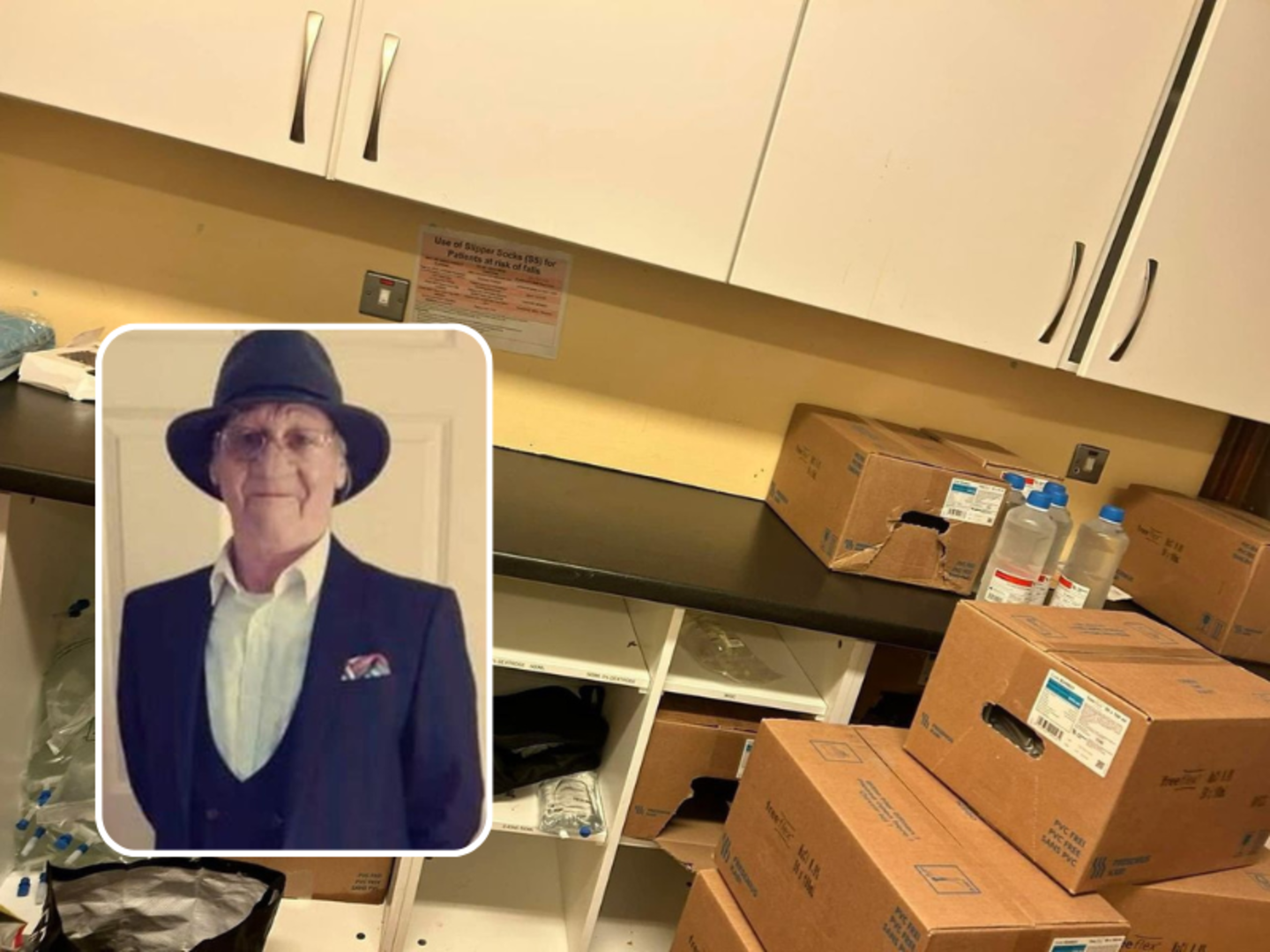 Grandfather George Downey (78) with dementia sleeping in bed in ...