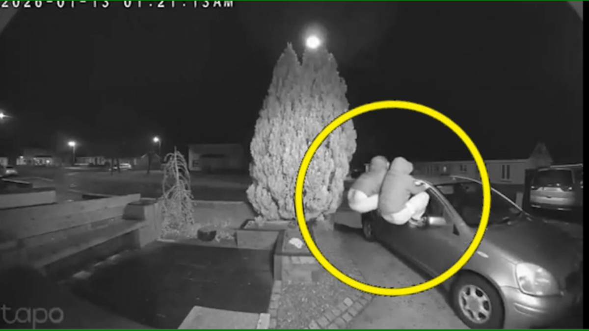 CCTV footage shows brazen late-night bid to break into car outside ...