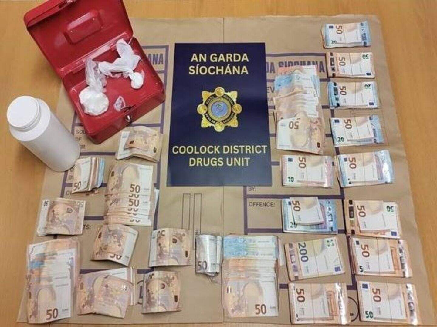 Man arrested after €24k cash and €10k of cocaine seized by gardaí in ...