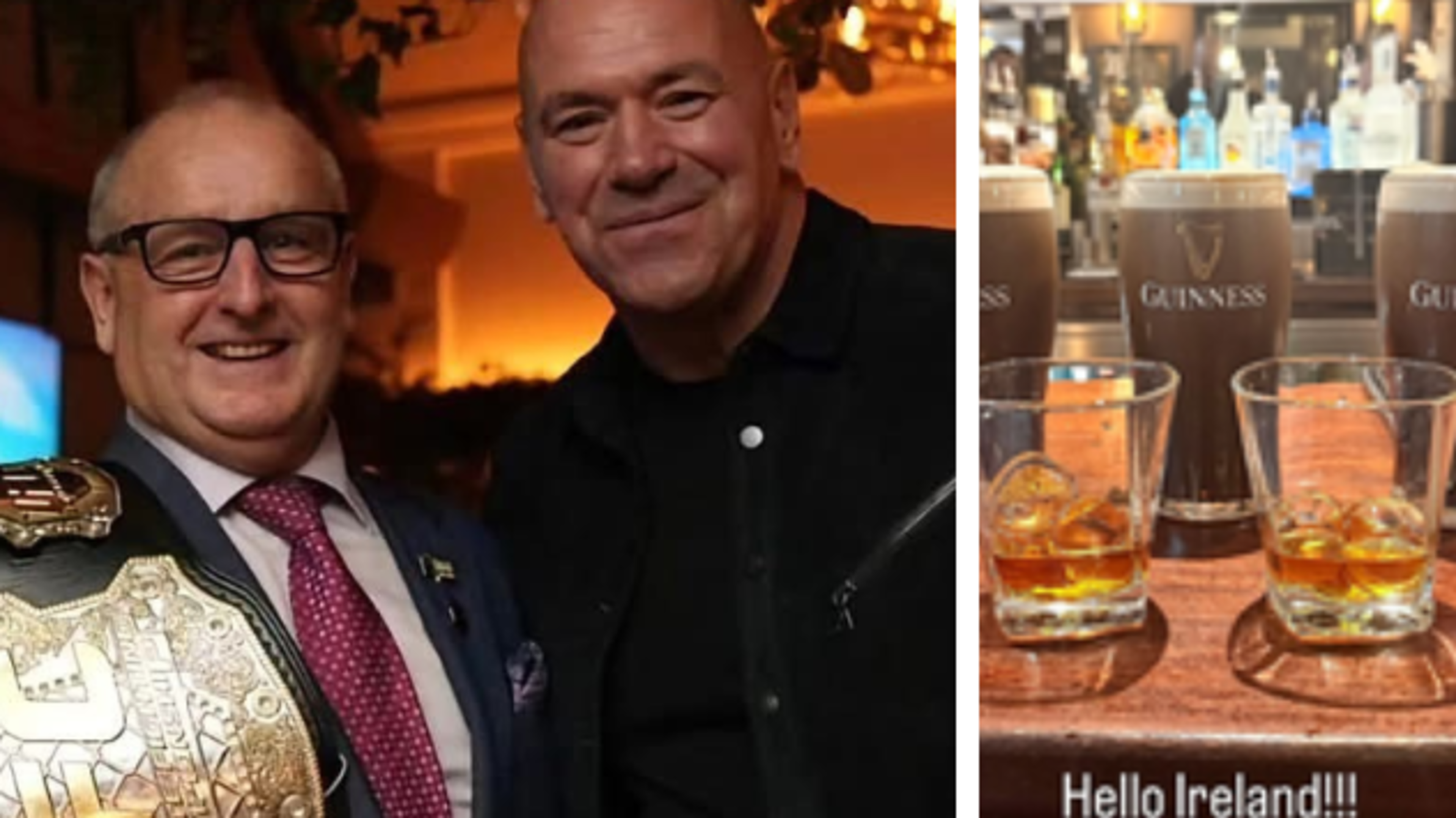 UFC boss pops into Conor McGregor’s pub - but promotes disgraced fighter’s rival stout