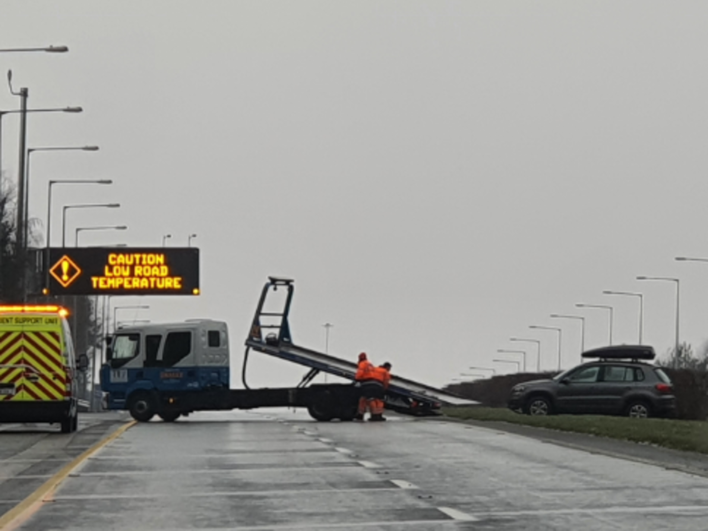 Drivers urged take care after multiple crashes including eight-car ...